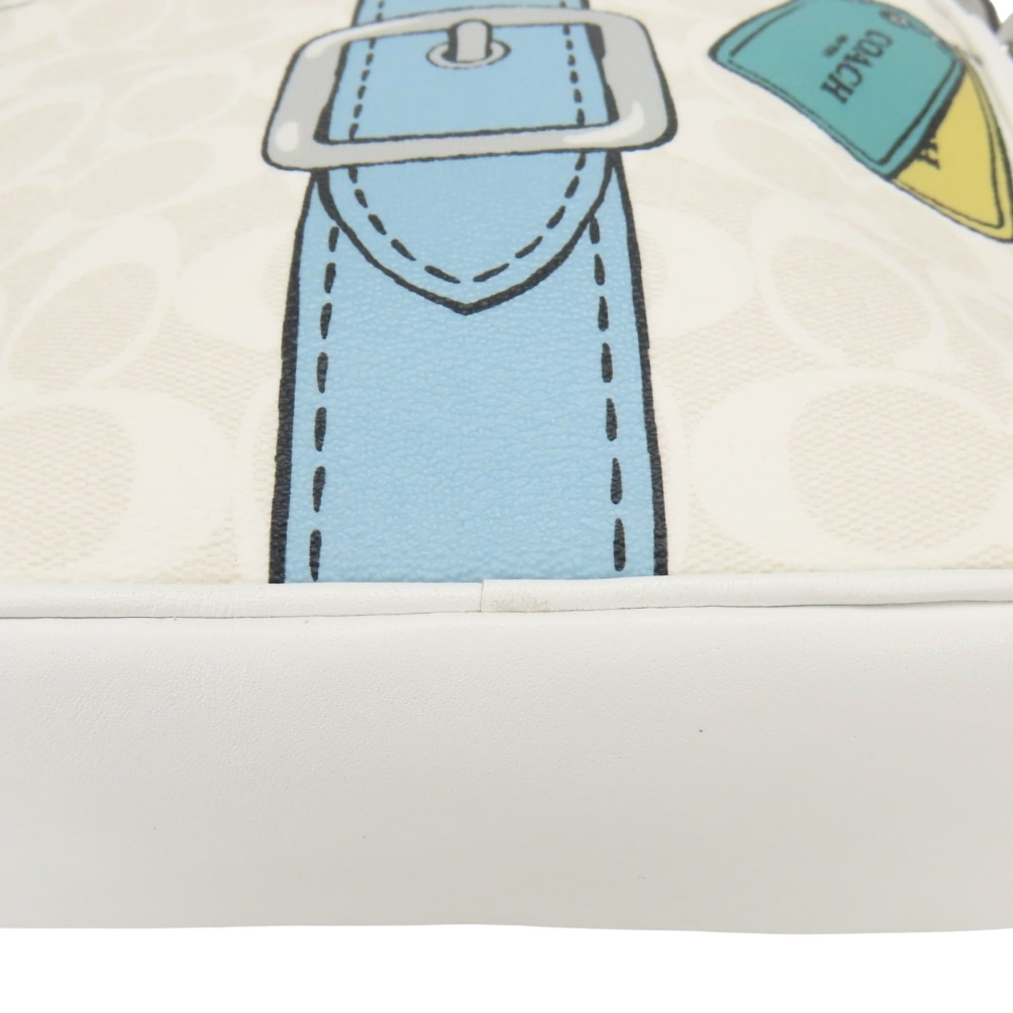 Coach Coach Hudson CH200 Shoulder Bag, Signature Leather, White Trompe l'oeil Print, Women's COACH Size ONE SIZE - 7 Thumbnail