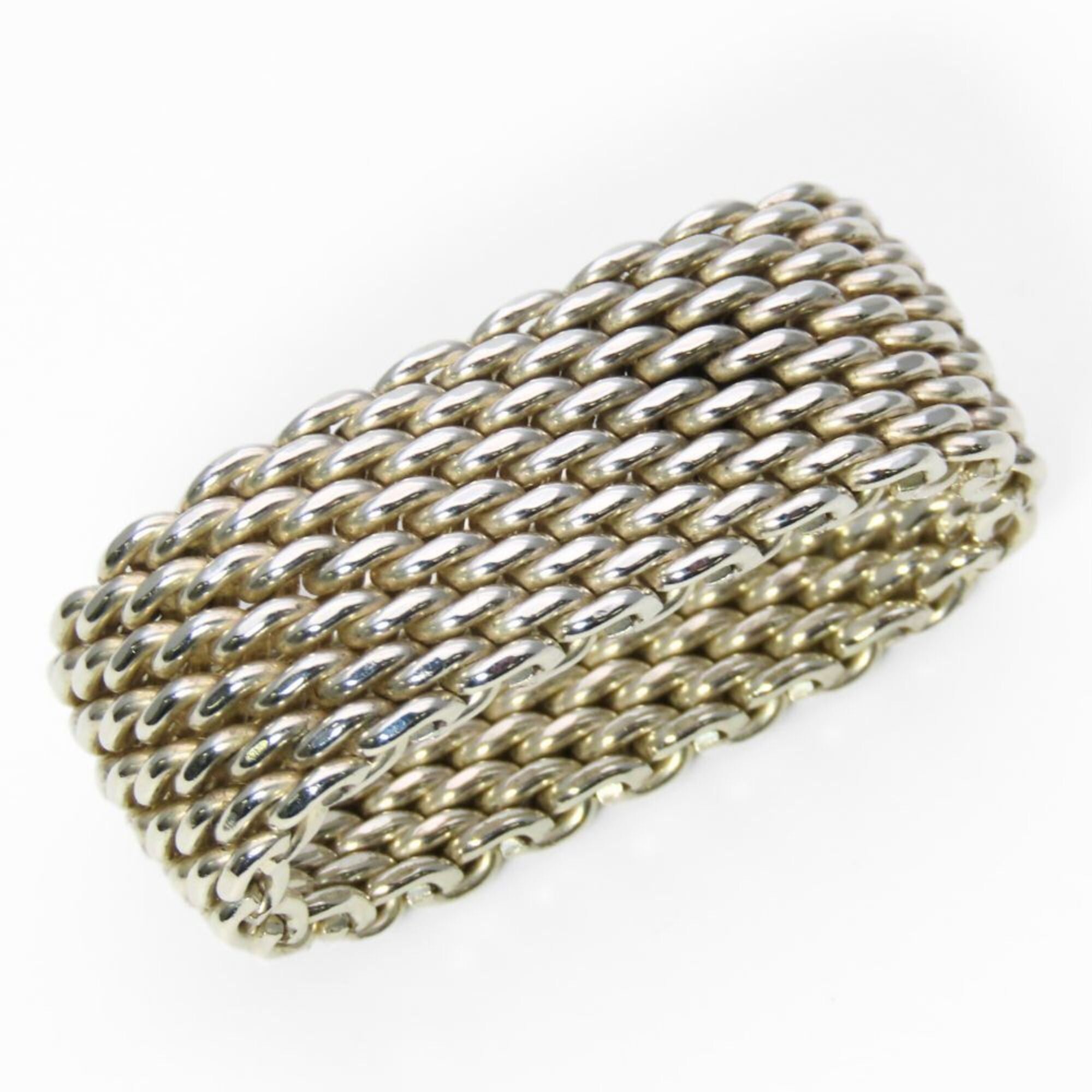 Tiffany & Co. Tiffany & Co. Somerset Sterling Silver 925 Mesh Ring for Women Size ONE SIZE - 4 Thumbnail