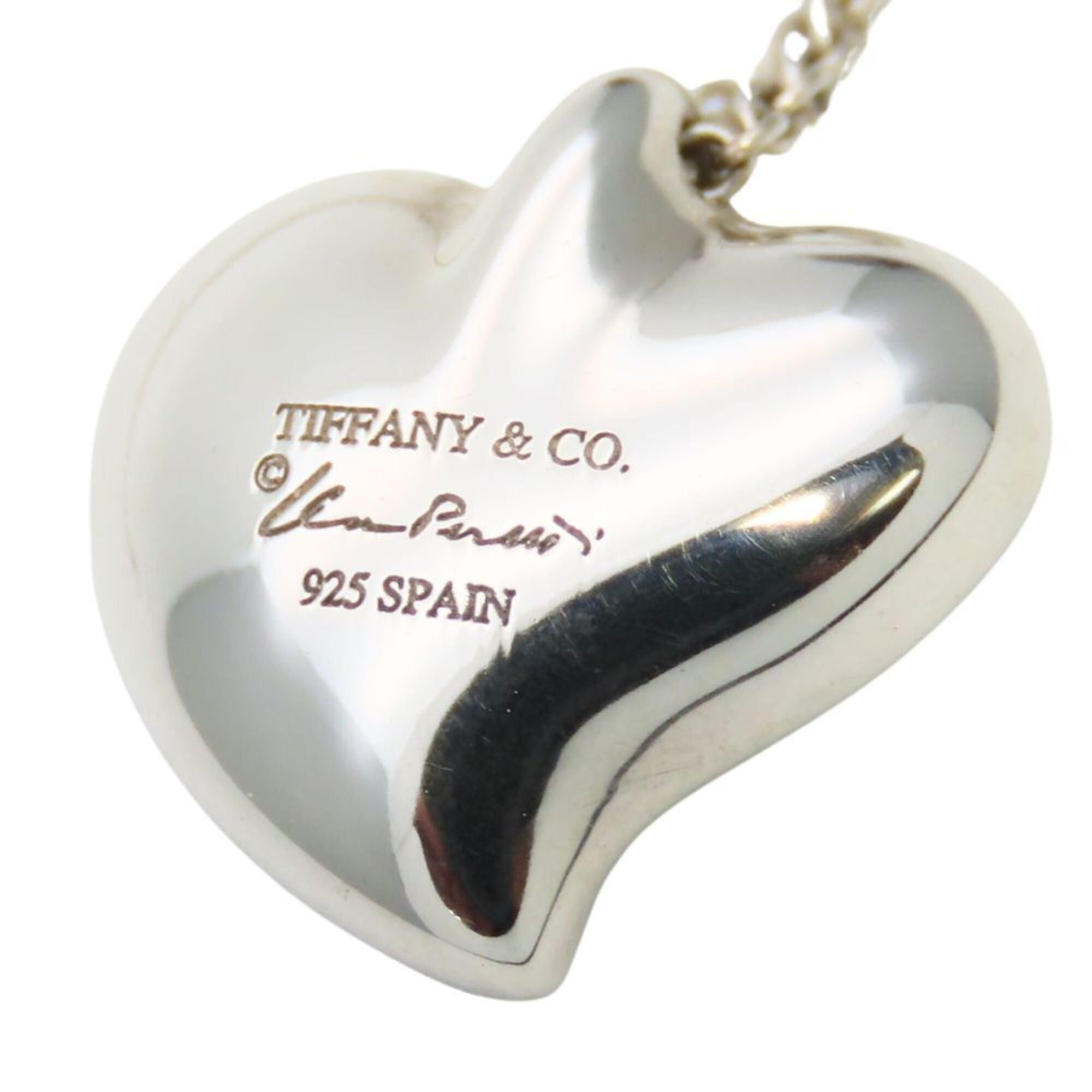 Tiffany & Co. Tiffany & Co. Curved Heart Necklace, Sterling Silver 925, Elsa Peretti Design, Women's. Size ONE SIZE - 3 Thumbnail