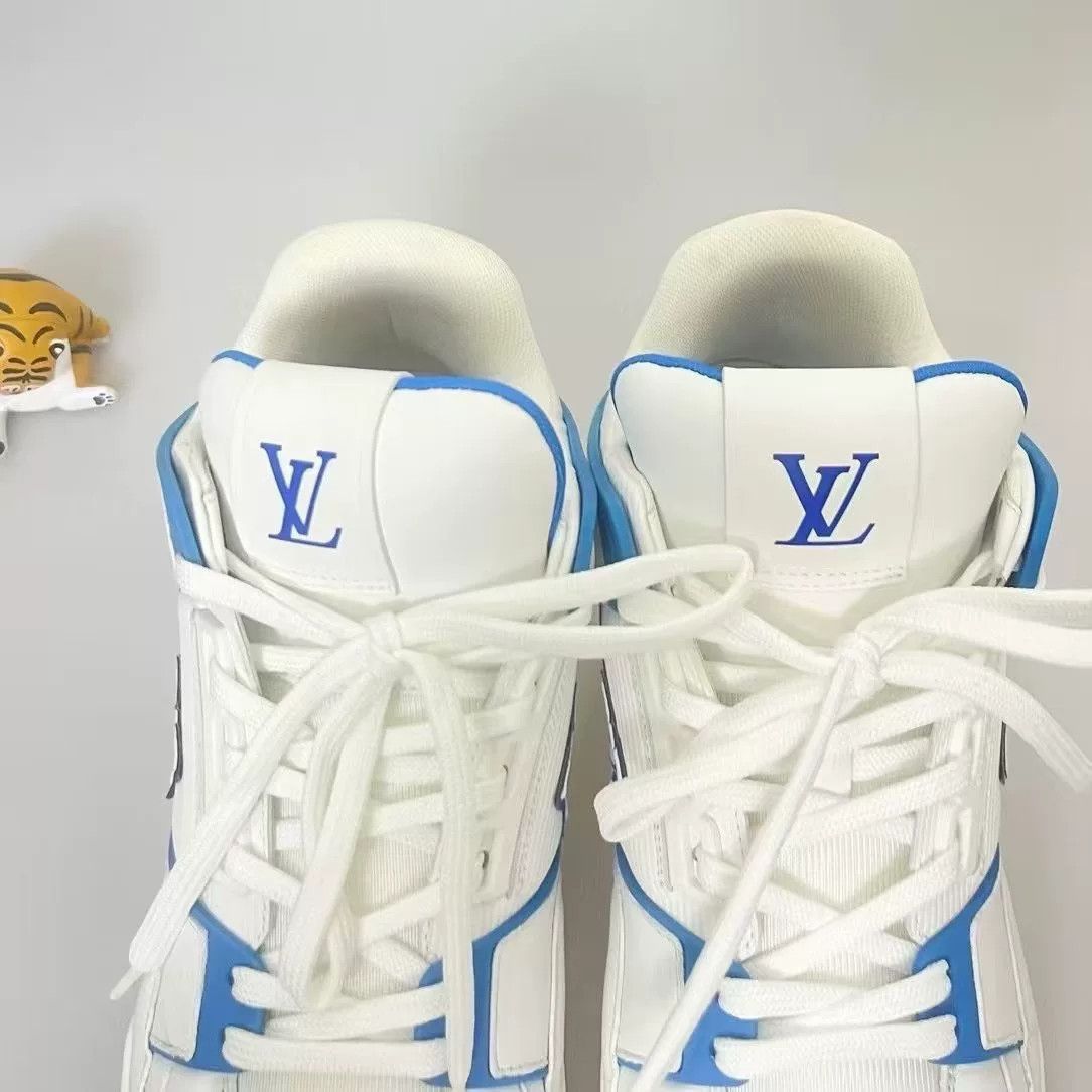 Louis Vuitton LV Trainer Blue White Size US 10 / EU 43 - 7 Thumbnail