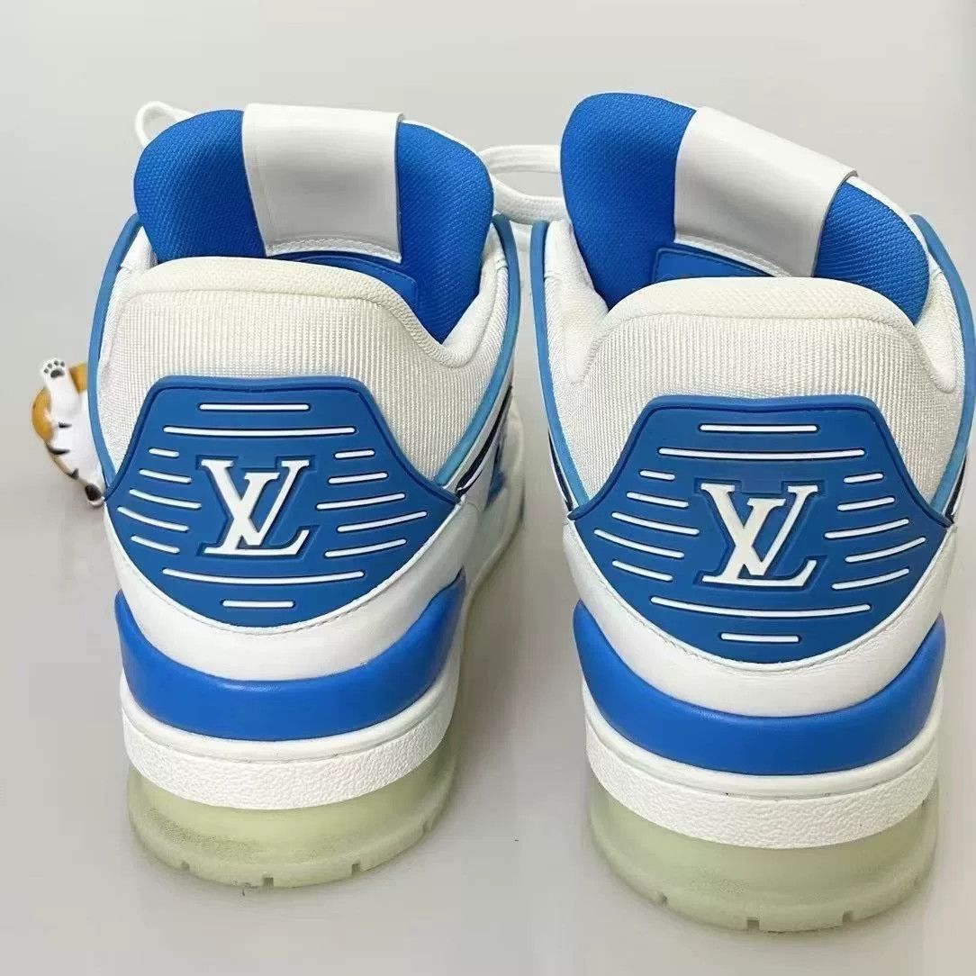 Louis Vuitton LV Trainer Blue White Size US 10 / EU 43 - 5 Thumbnail