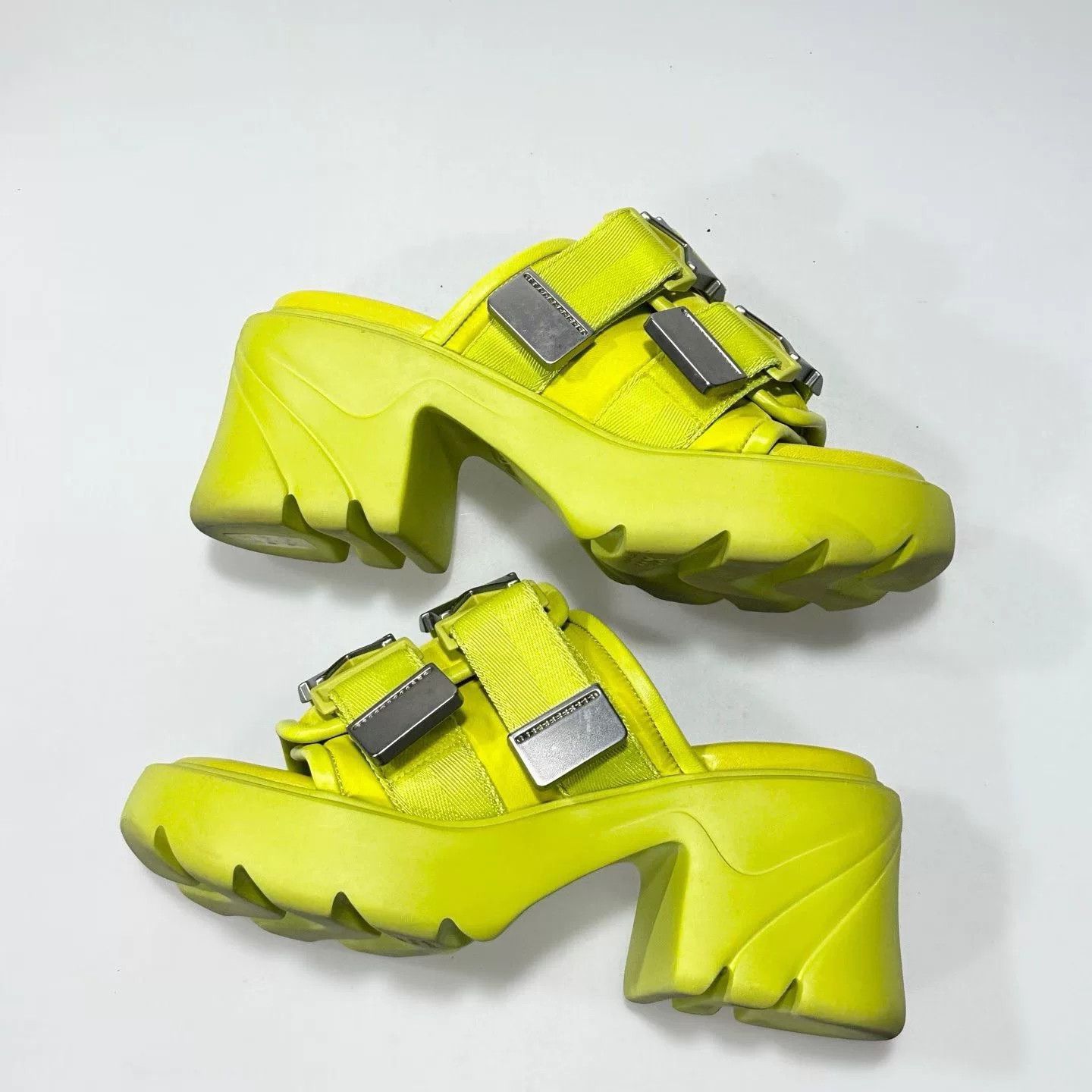 Bottega Veneta Bottega Veneta Fluorescent Green Heel Sandals Size US 6 / IT 36 - 4 Thumbnail