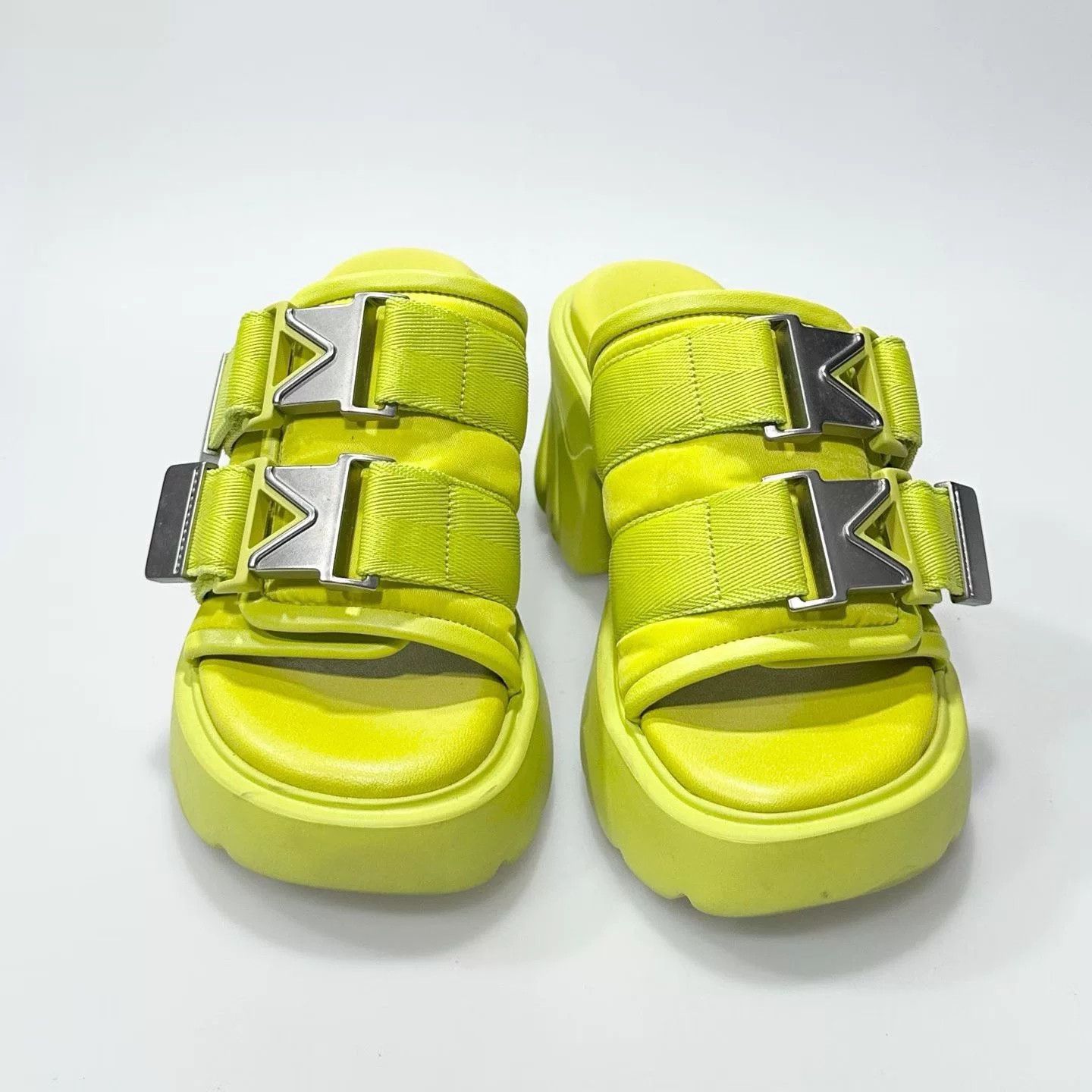 Bottega Veneta Bottega Veneta Fluorescent Green Heel Sandals Size US 6 / IT 36 - 2 Thumbnail