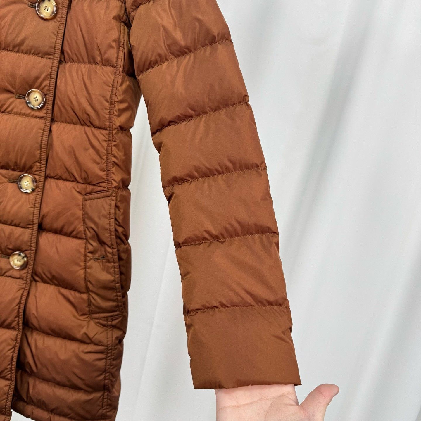 Burberry Burberry Brown Double-Breasted Down Jacket Size S / US 4 / IT 40 - 4 Thumbnail