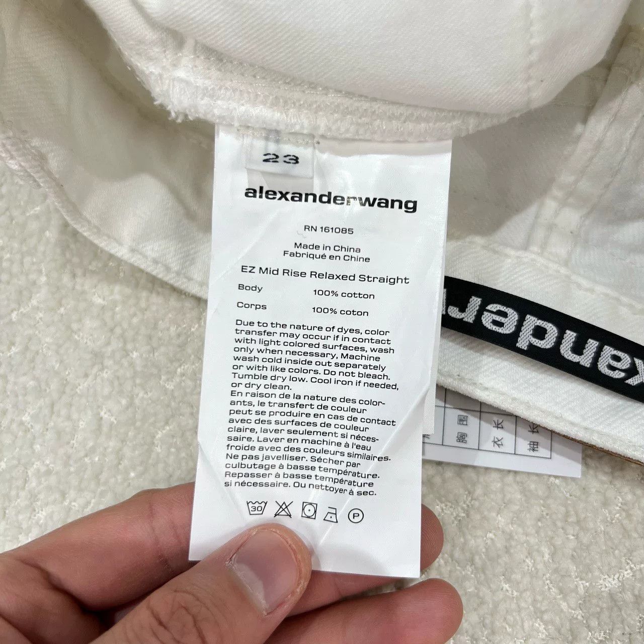 Alexander Wang Alexander Wang White Leather Label Denim Pants Size 23" - 7 Thumbnail