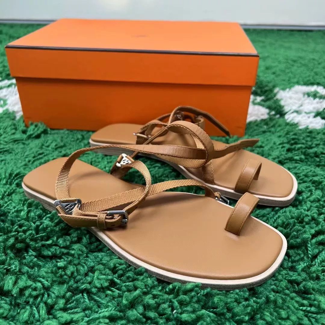 Hermes Hermes Roman Strappy Sandals Size US 7 / IT 37 - 4 Thumbnail