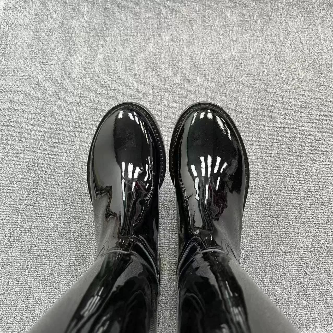 Ann Demeulemeester Ann Demeulemeester Round Toe Biker Over-Knee Boots Size US 6.5 / IT 36.5 - 2 Thumbnail