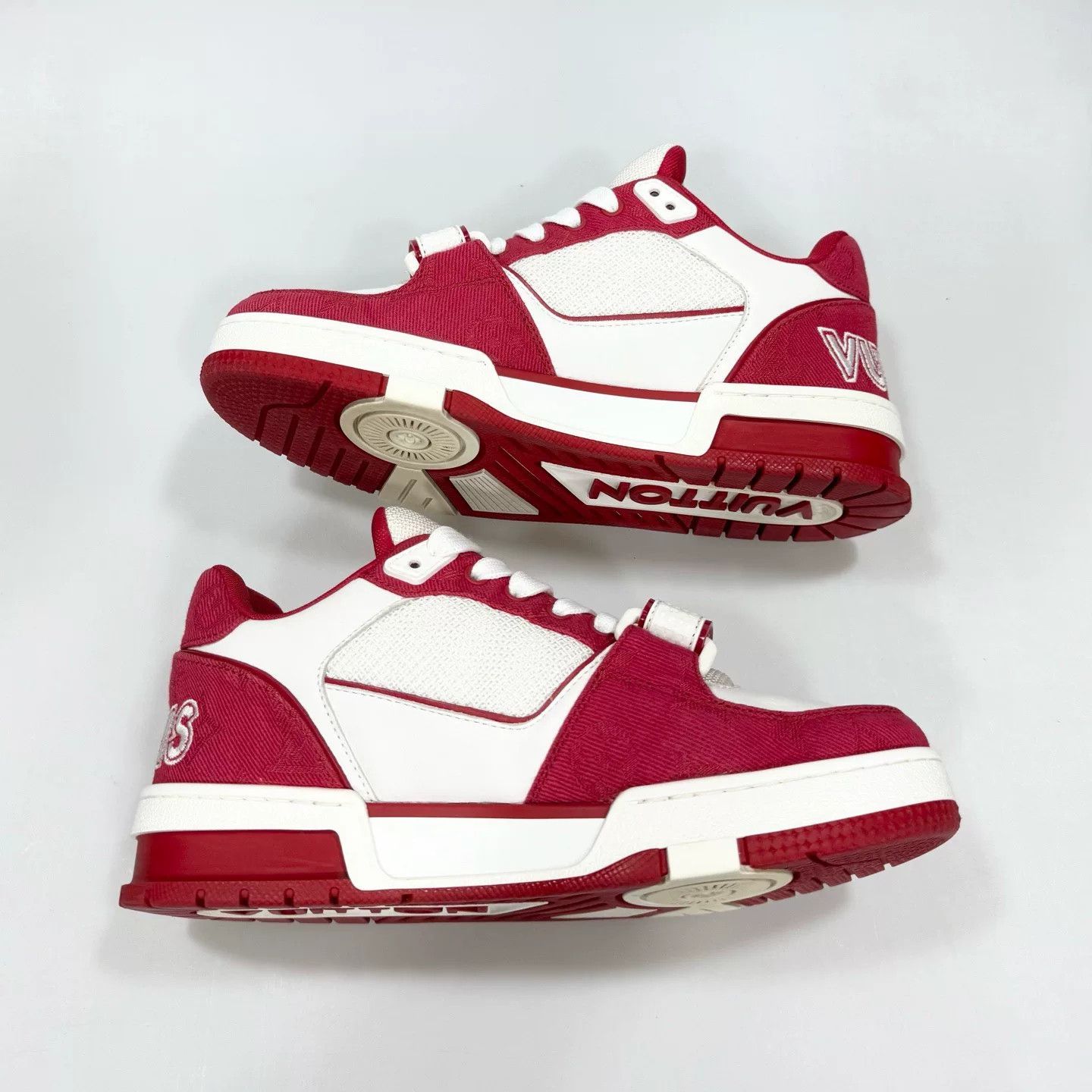 Louis Vuitton LV Trainer White Red Velcro Size US 6 / IT 36 - 3 Thumbnail