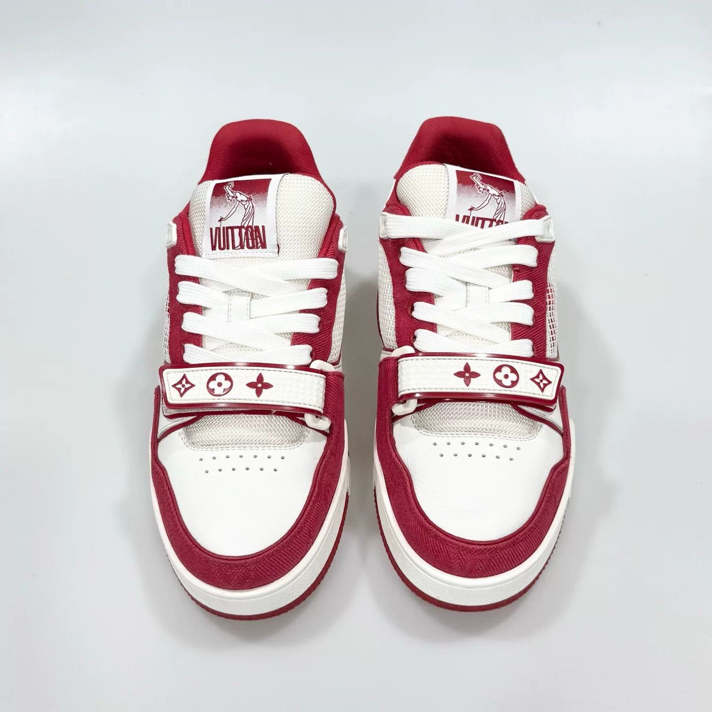 Louis Vuitton LV Trainer White Red Velcro Size US 6 / IT 36 - 4 Thumbnail