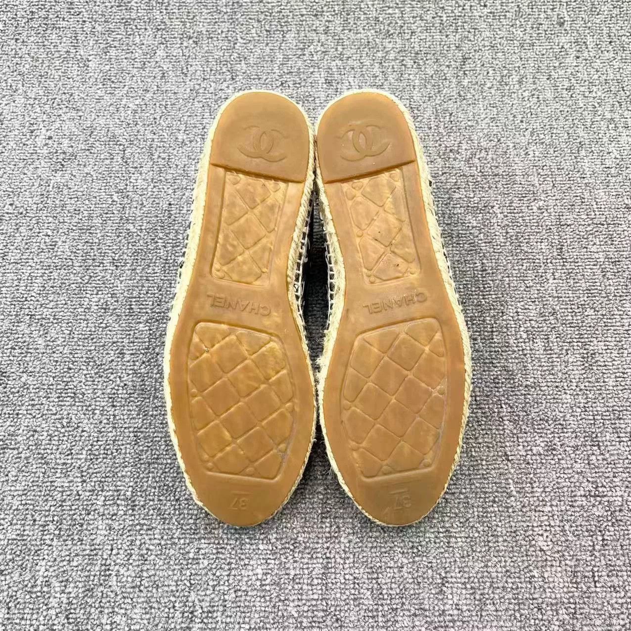 Chanel Chanel Lambskin Straw Fisherman Shoes Size US 6 / IT 36 - 5 Thumbnail