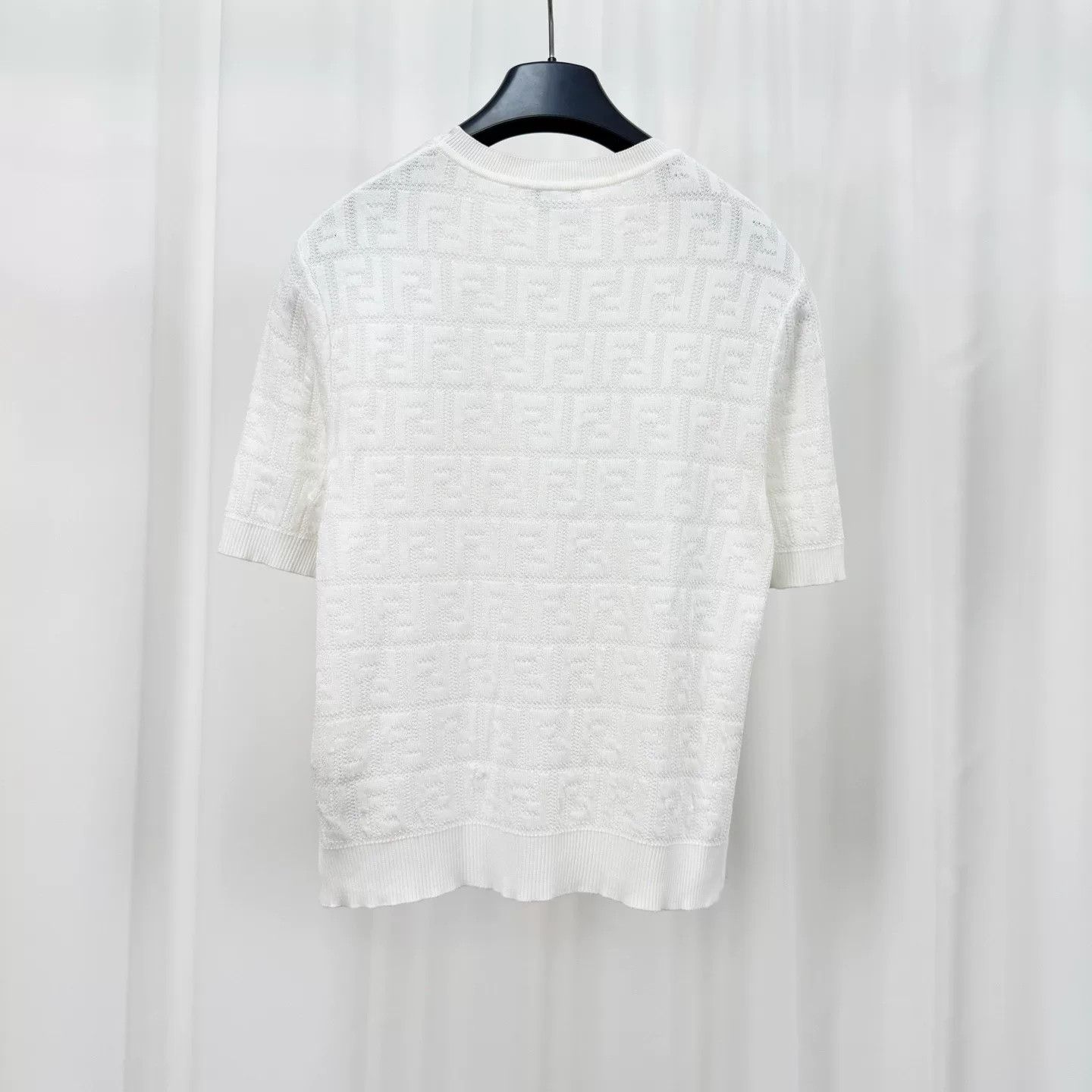 Fendi Fendi All-Over FF Logo Cut-Out Knit Top Size S / US 4 / IT 40 - 2 Thumbnail