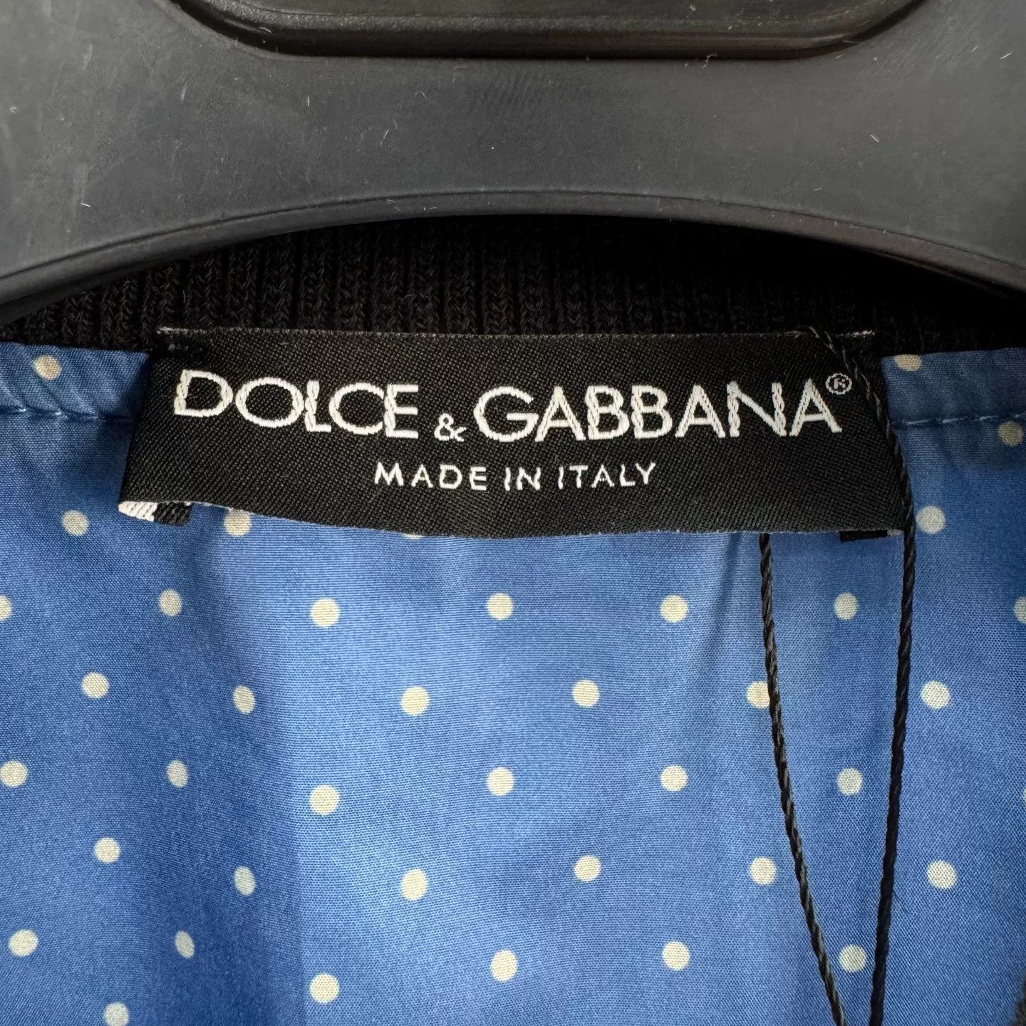 Dolce & Gabbana Dolce&Gabbana Blue Leather Tag Zip Jacket Size US L / EU 52-54 / 3 - 6 Thumbnail