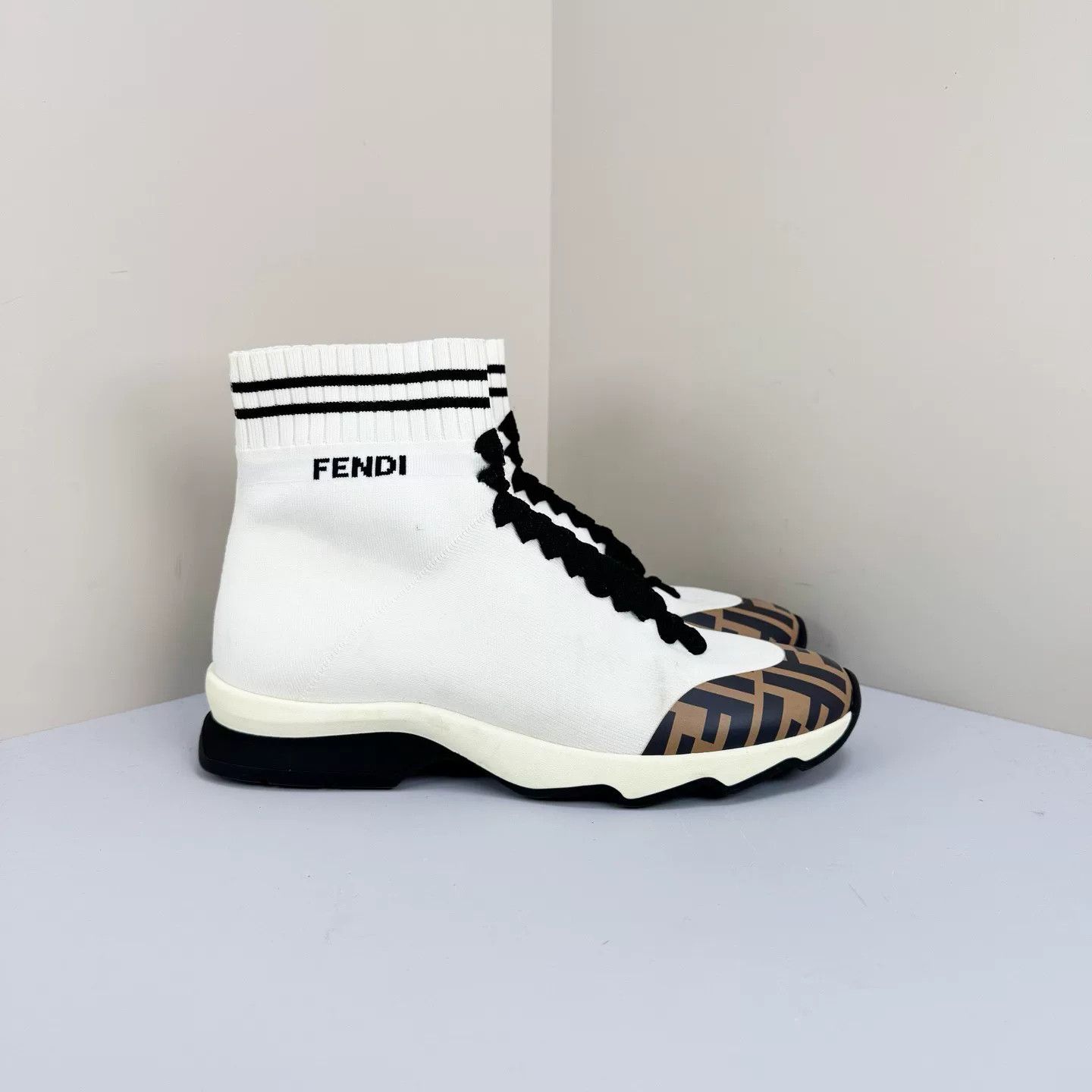 Fendi Fendi Monogram Sock Sneakers Size US 6 / IT 36 - 4 Thumbnail