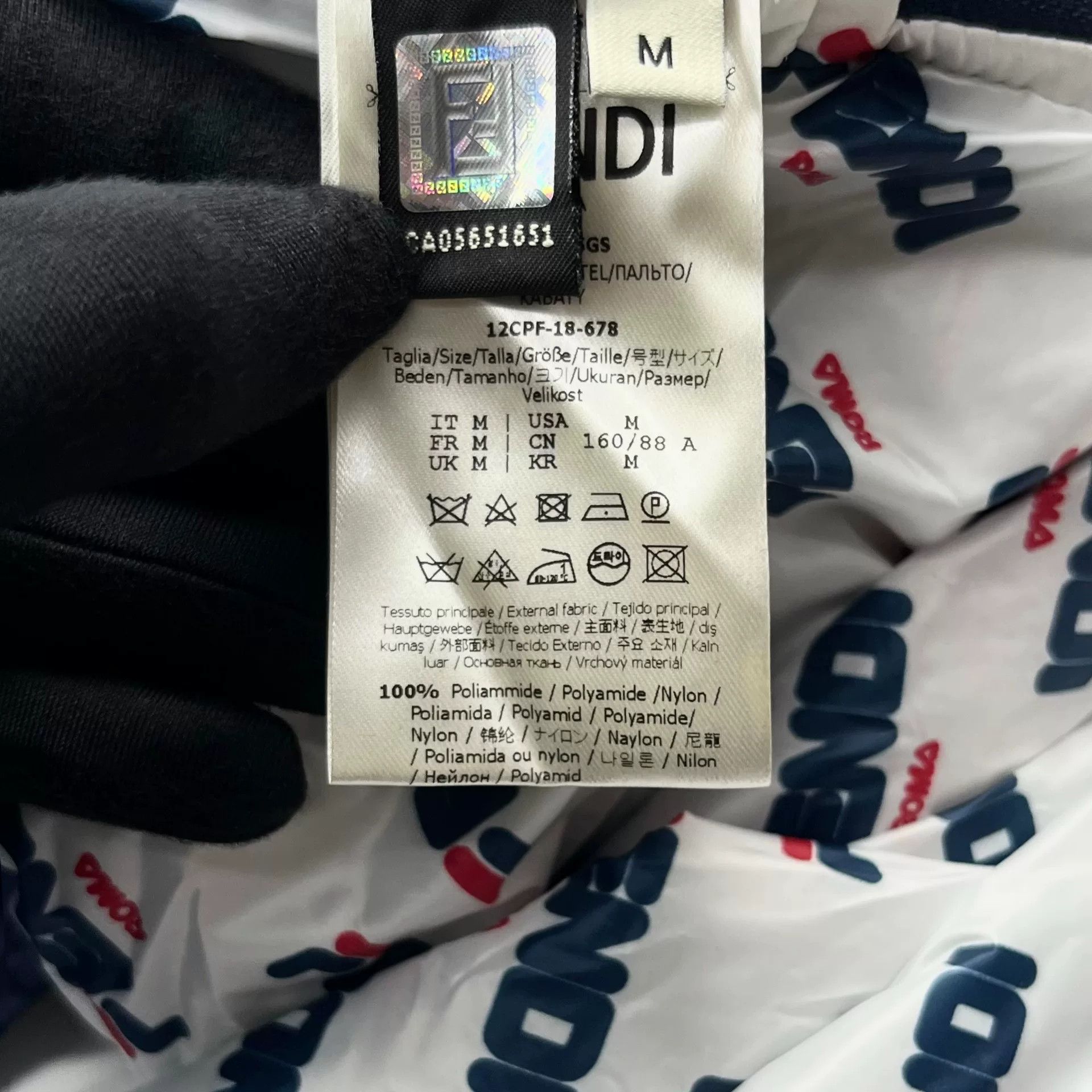 Fendi Fendi Blue FF Logo Long Hooded Coat Size US M / EU 48-50 / 2 - 4 Thumbnail