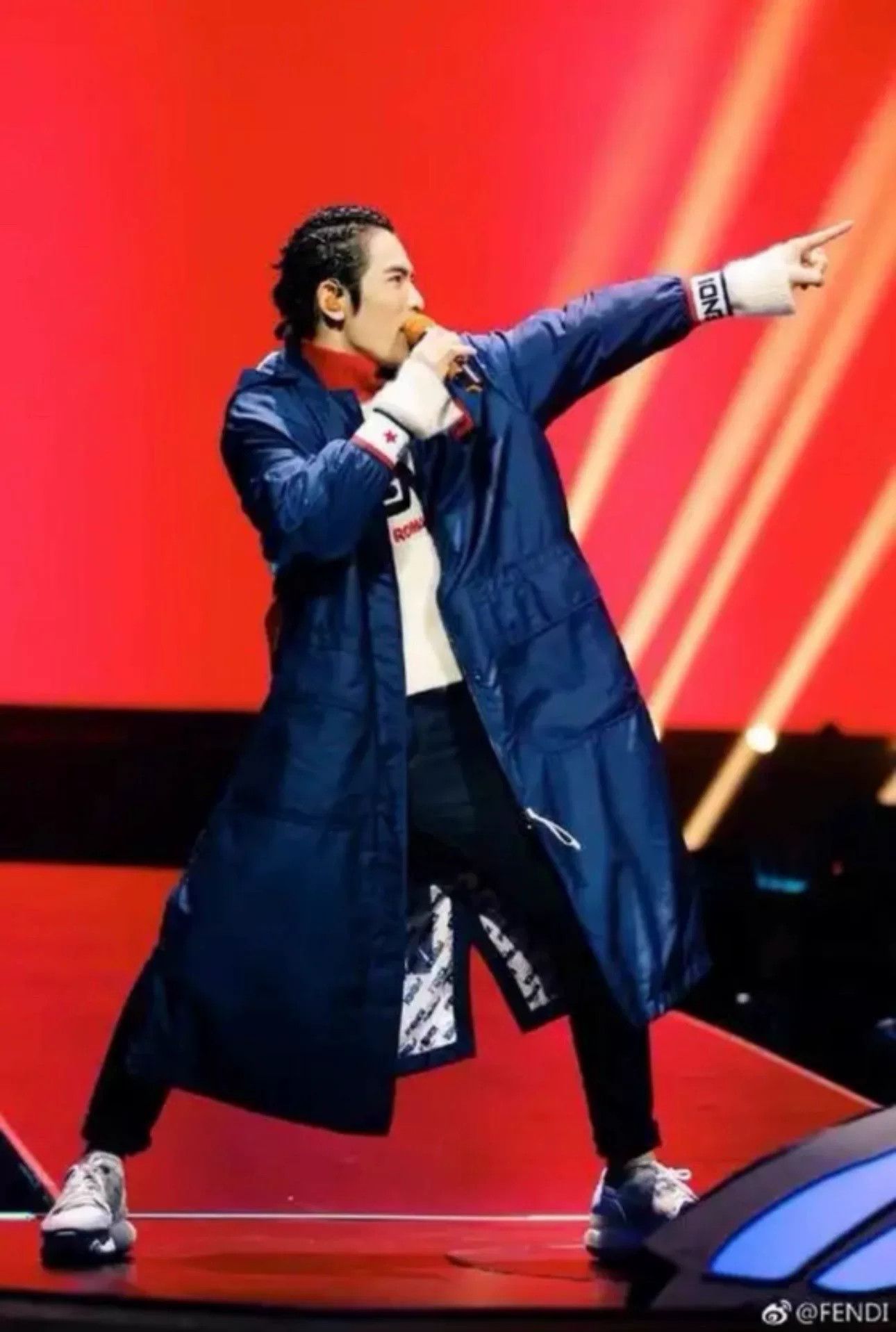 Fendi Fendi Blue FF Logo Long Hooded Coat Size US M / EU 48-50 / 2 - 8 Thumbnail