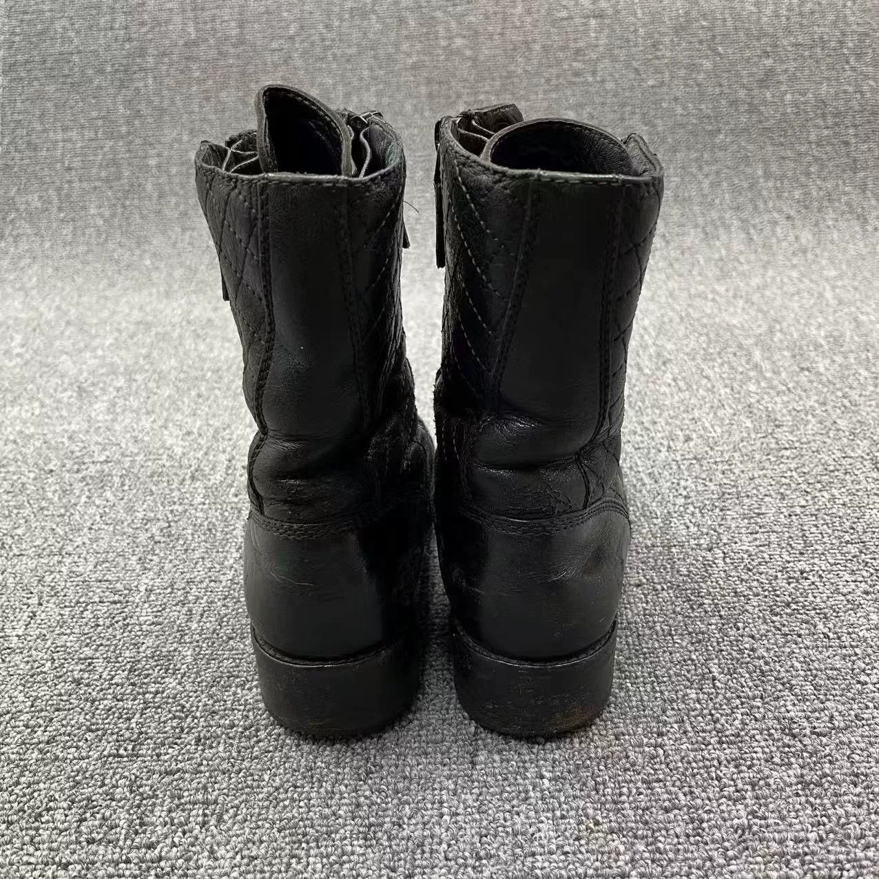 Chanel Chanel Black Mid-Calf Diamond Quilted Boots Size US 6.5 / IT 36.5 - 3 Thumbnail