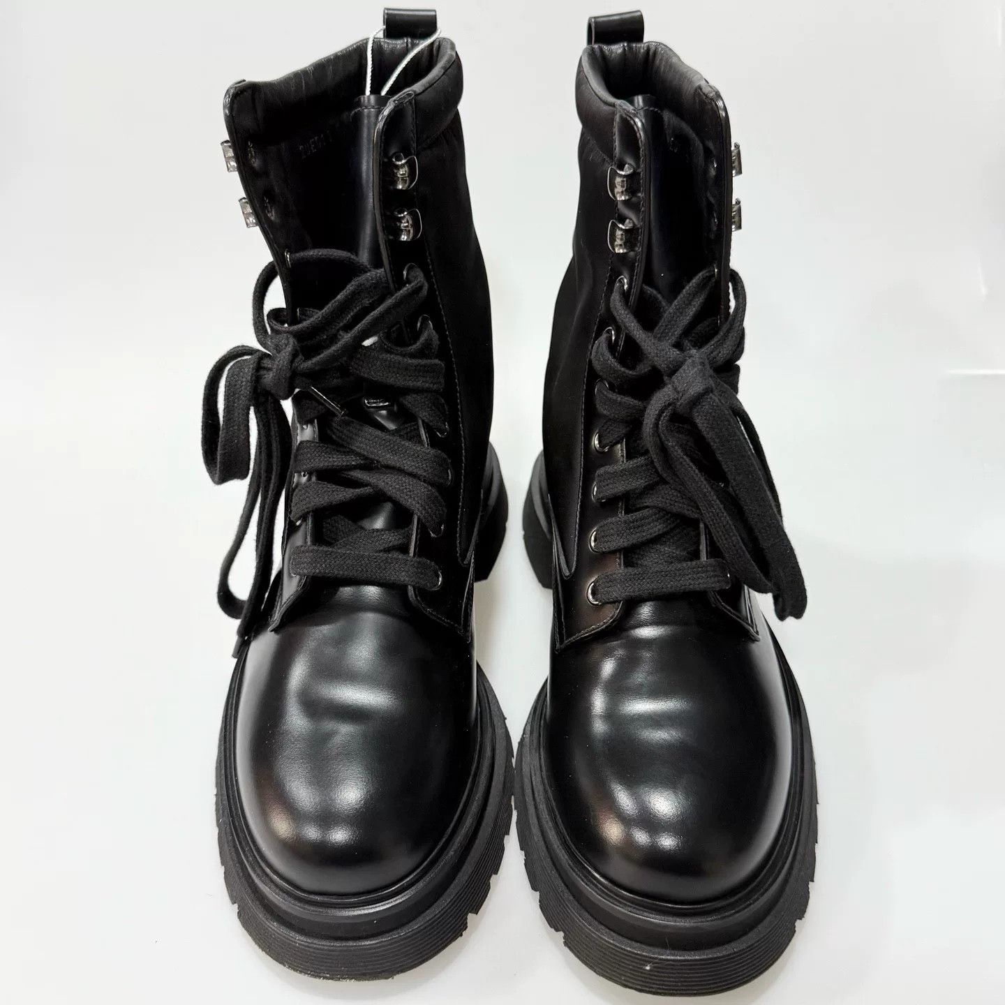 Prada Prada Black Iron Triangle Logo Martin Boots Size US 7 / IT 37 - 4 Thumbnail