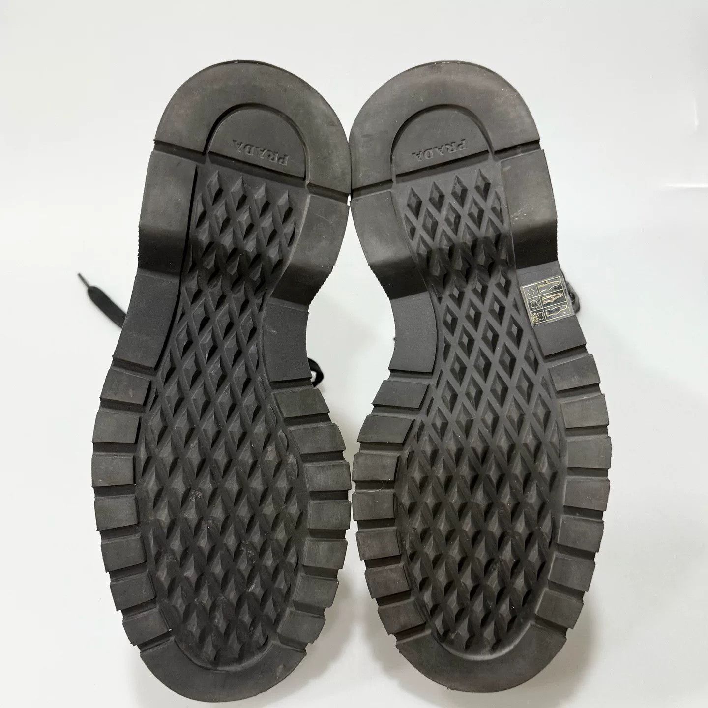 Prada Prada Black Iron Triangle Logo Martin Boots Size US 7 / IT 37 - 6 Thumbnail