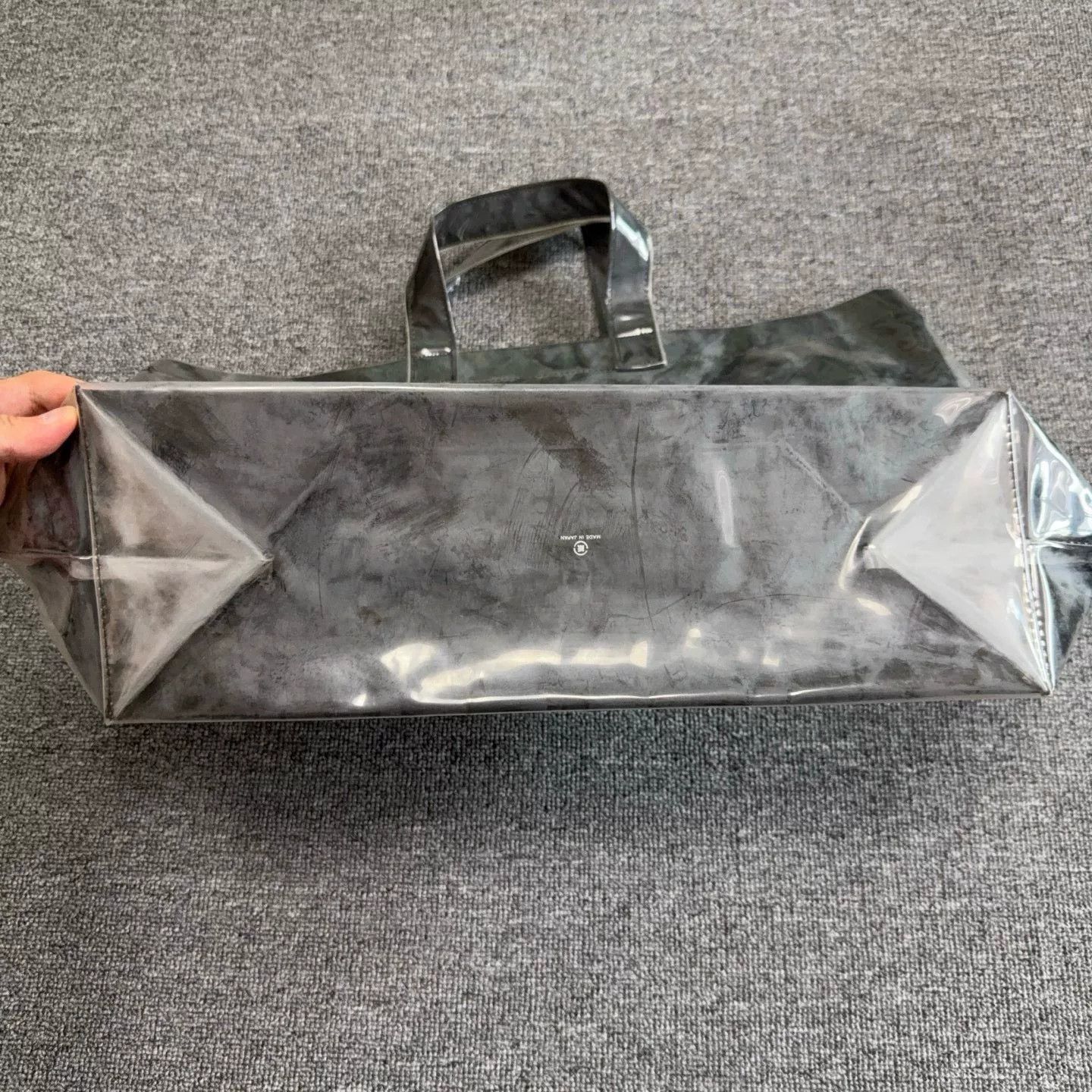 Comme des Garcons CDG Silver Letter Print Large Tote Bag Size ONE SIZE - 4 Thumbnail