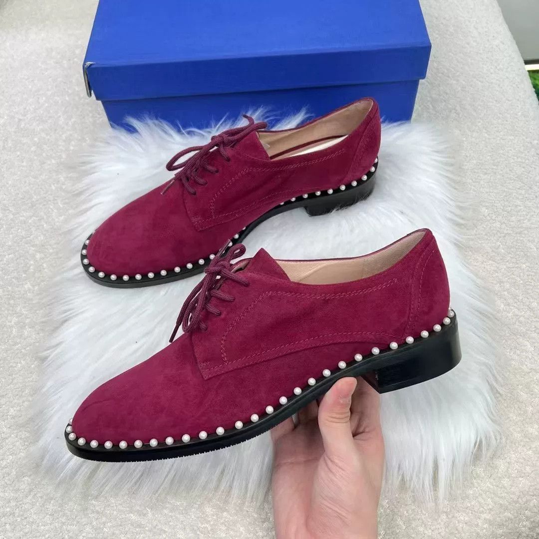 Stuart Weitzman Stuart Weitzman Suede Pearl Loafers Size US 8 / IT 38 - 2 Thumbnail