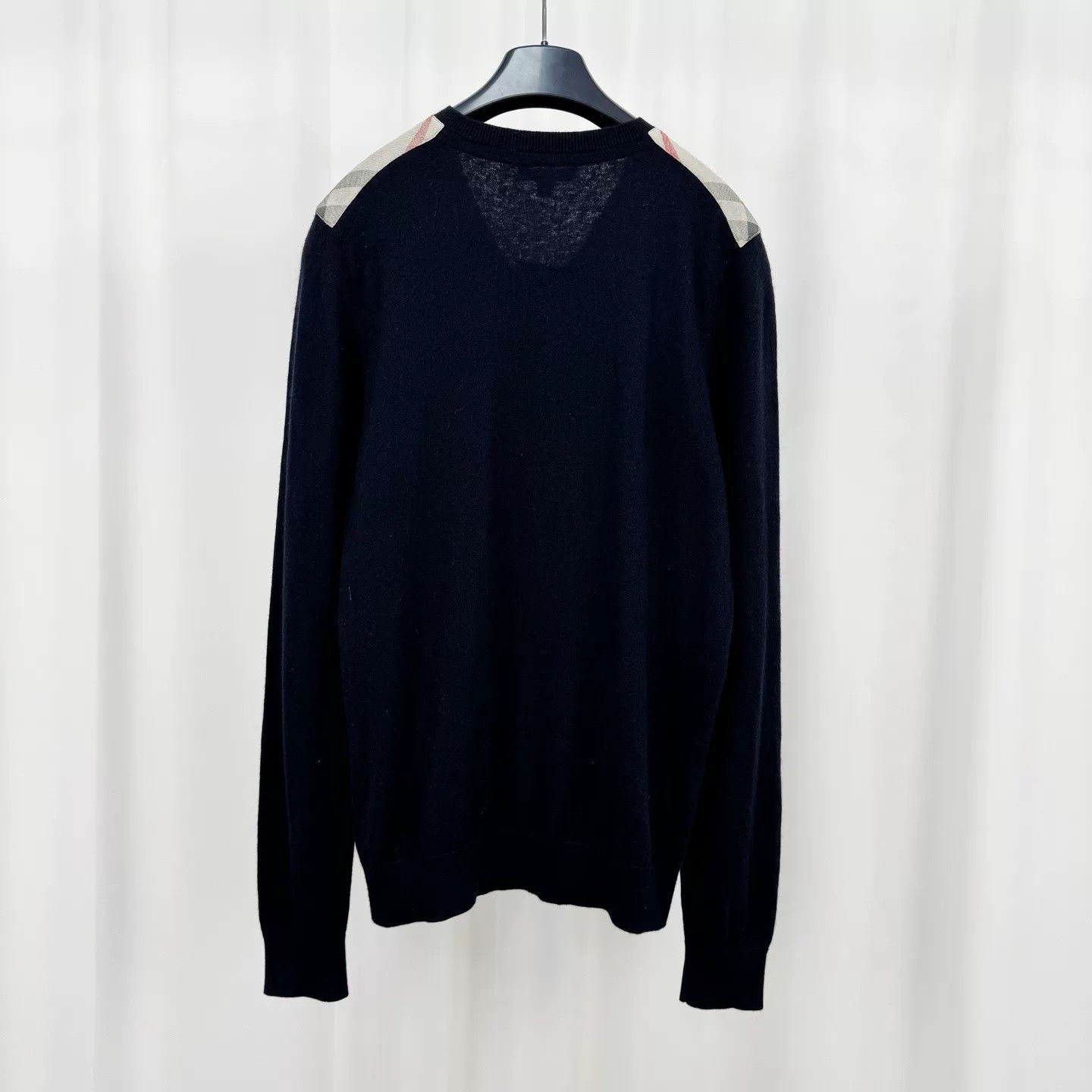 Burberry Burberry Check Panel Cashmere Sweater Size US M / EU 48-50 / 2 - 2 Thumbnail