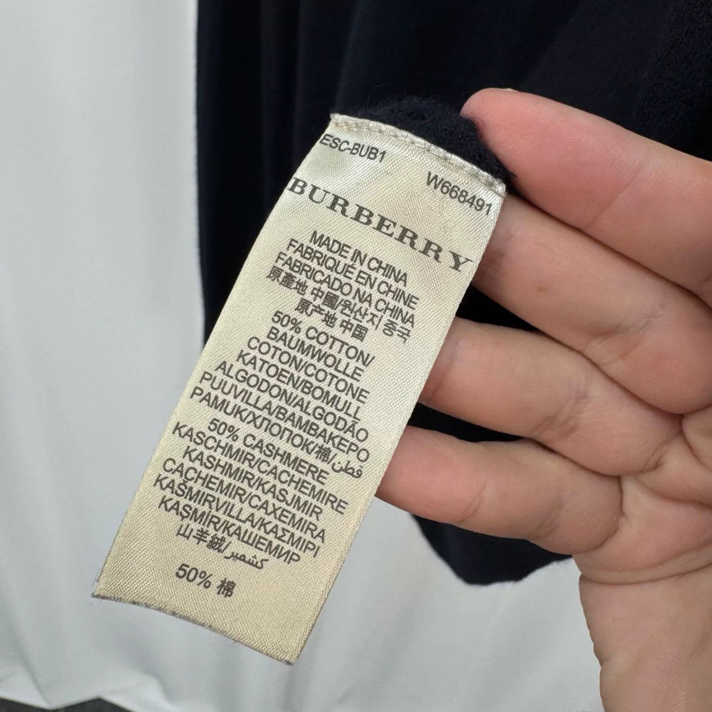 Burberry Burberry Check Panel Cashmere Sweater Size US M / EU 48-50 / 2 - 6 Thumbnail