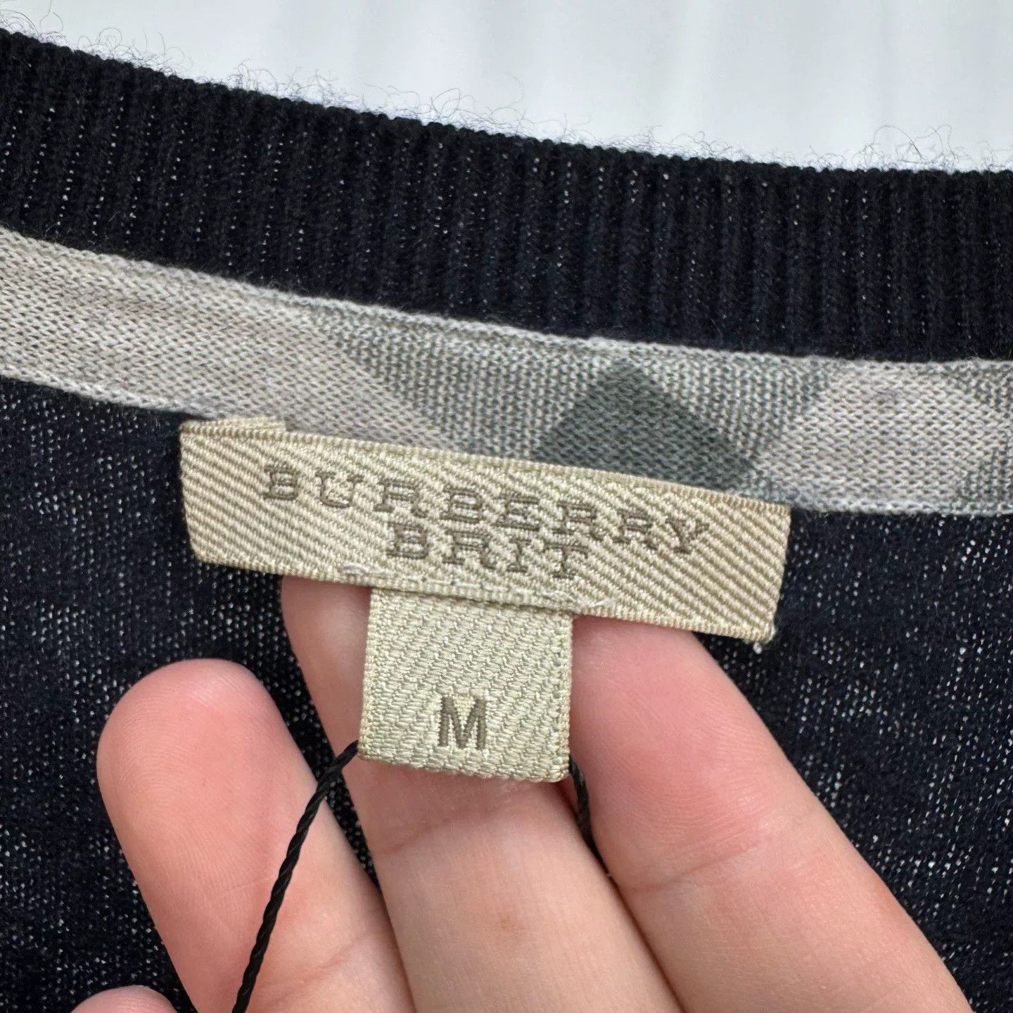 Burberry Burberry Check Panel Cashmere Sweater Size US M / EU 48-50 / 2 - 5 Thumbnail