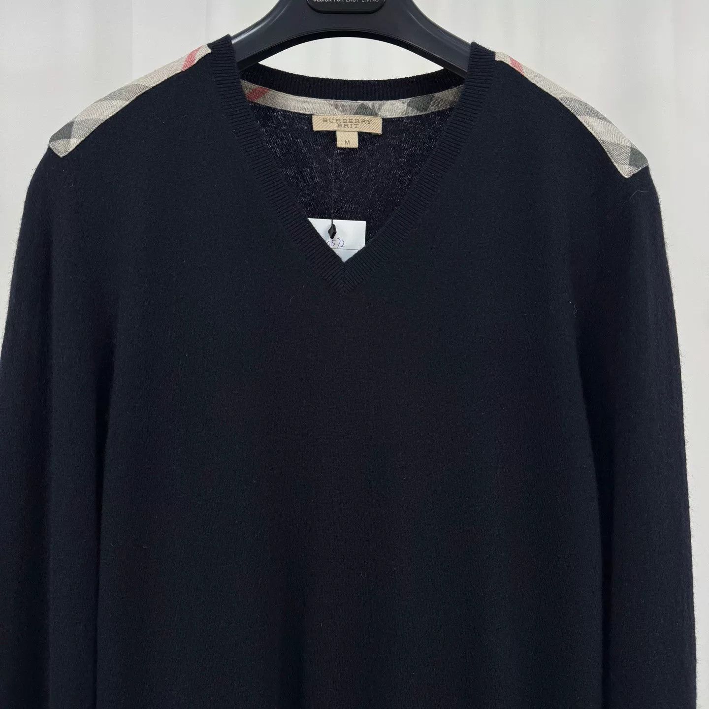 Burberry Burberry Check Panel Cashmere Sweater Size US M / EU 48-50 / 2 - 3 Thumbnail