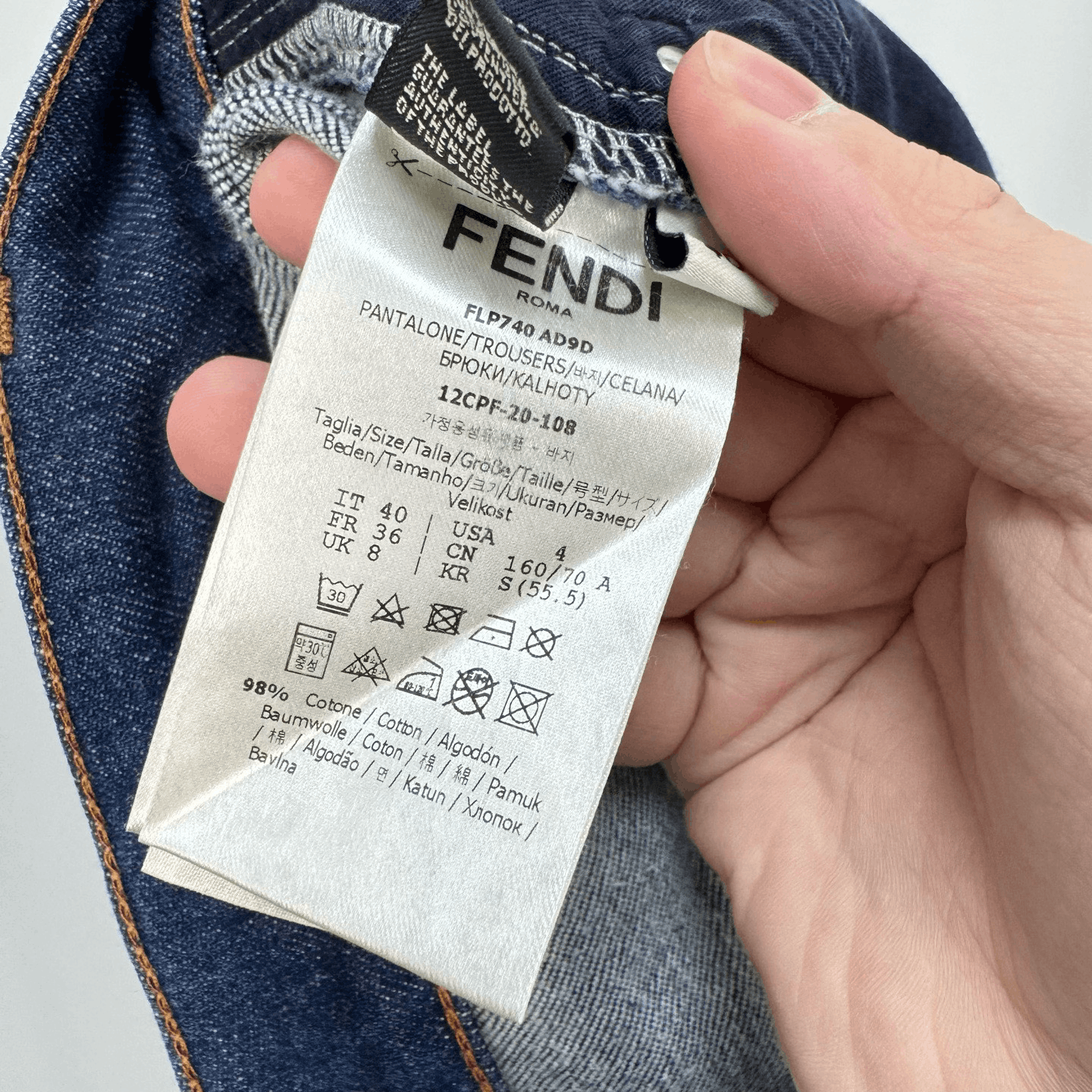 Fendi Fendi Double F Printed Washed Jeans Size US 28 / EU 44 - 7 Thumbnail