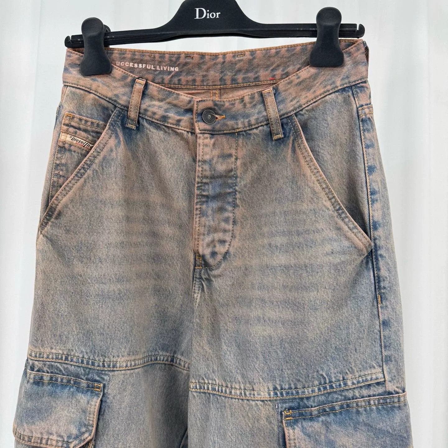 Diesel Diesel Mud-Dyed Multi-Pocket Denim Pants Size 25" / US 0 / IT 36 - 3 Thumbnail