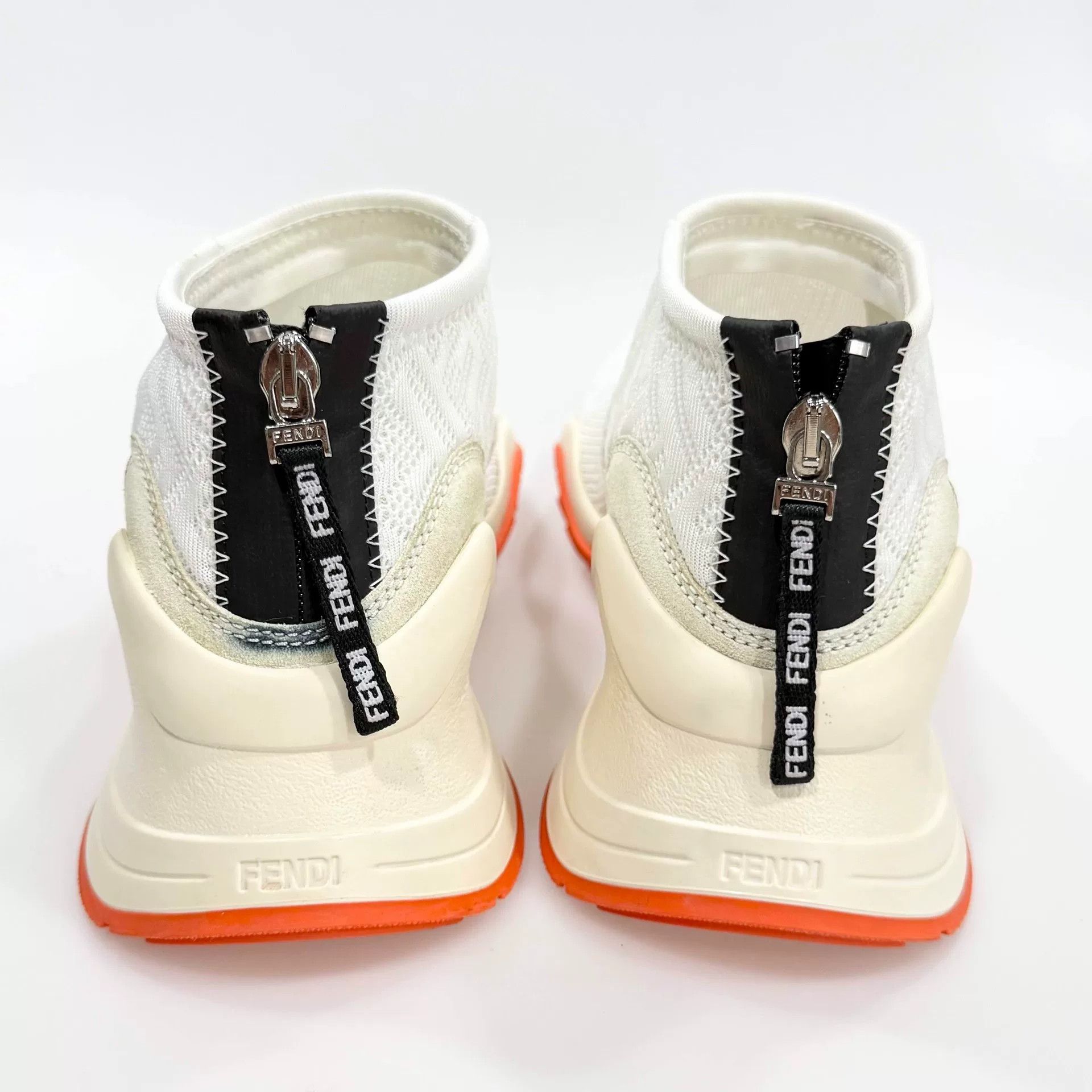 Fendi FENDI White Orange Sneakers Size US 6.5 / IT 36.5 - 6 Thumbnail