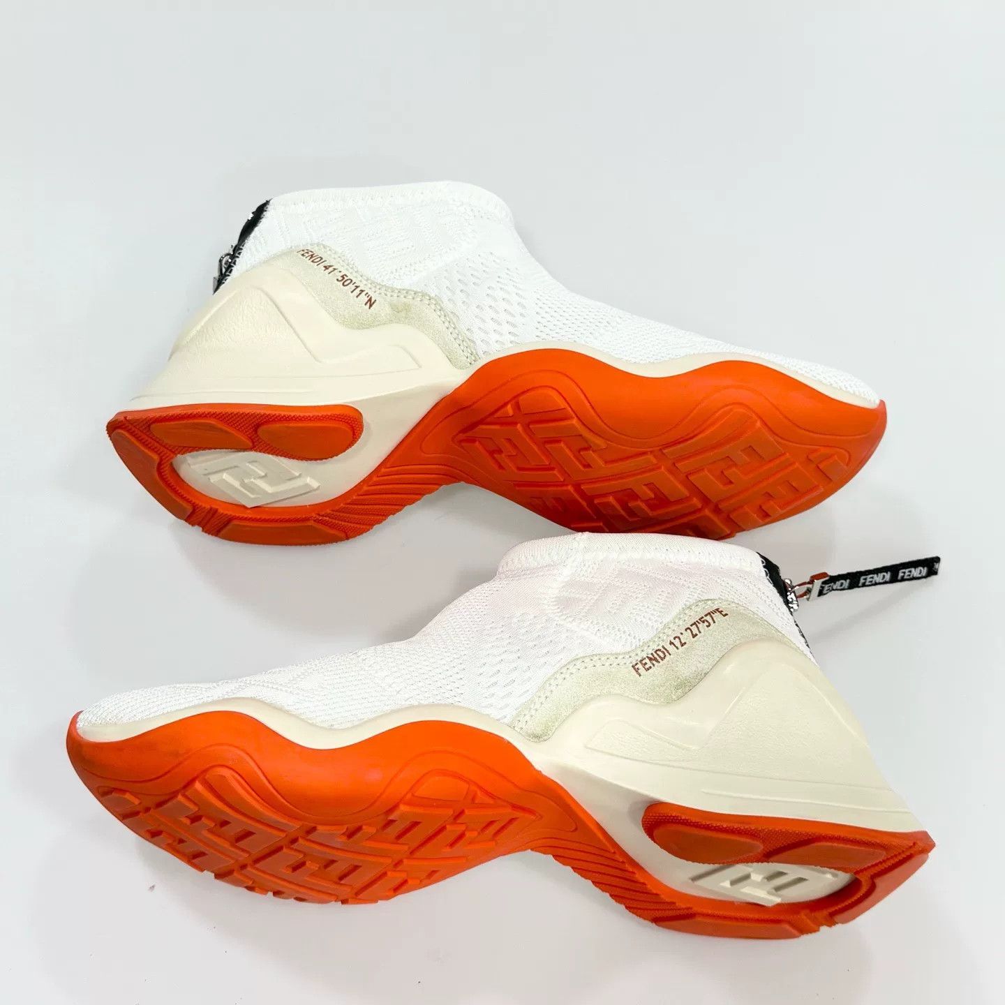 Fendi FENDI White Orange Sneakers Size US 6.5 / IT 36.5 - 4 Thumbnail