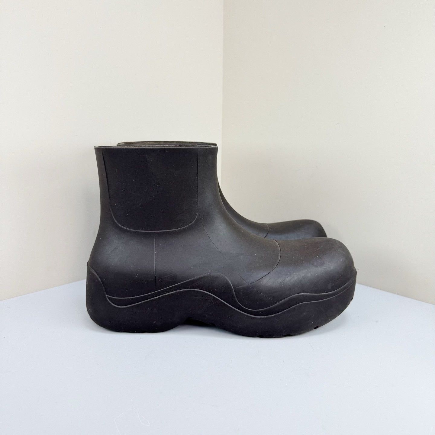 Bottega Veneta Bottega Veneta Brown Rubber Rain Boots Size US 8 / EU 41 - 4 Thumbnail