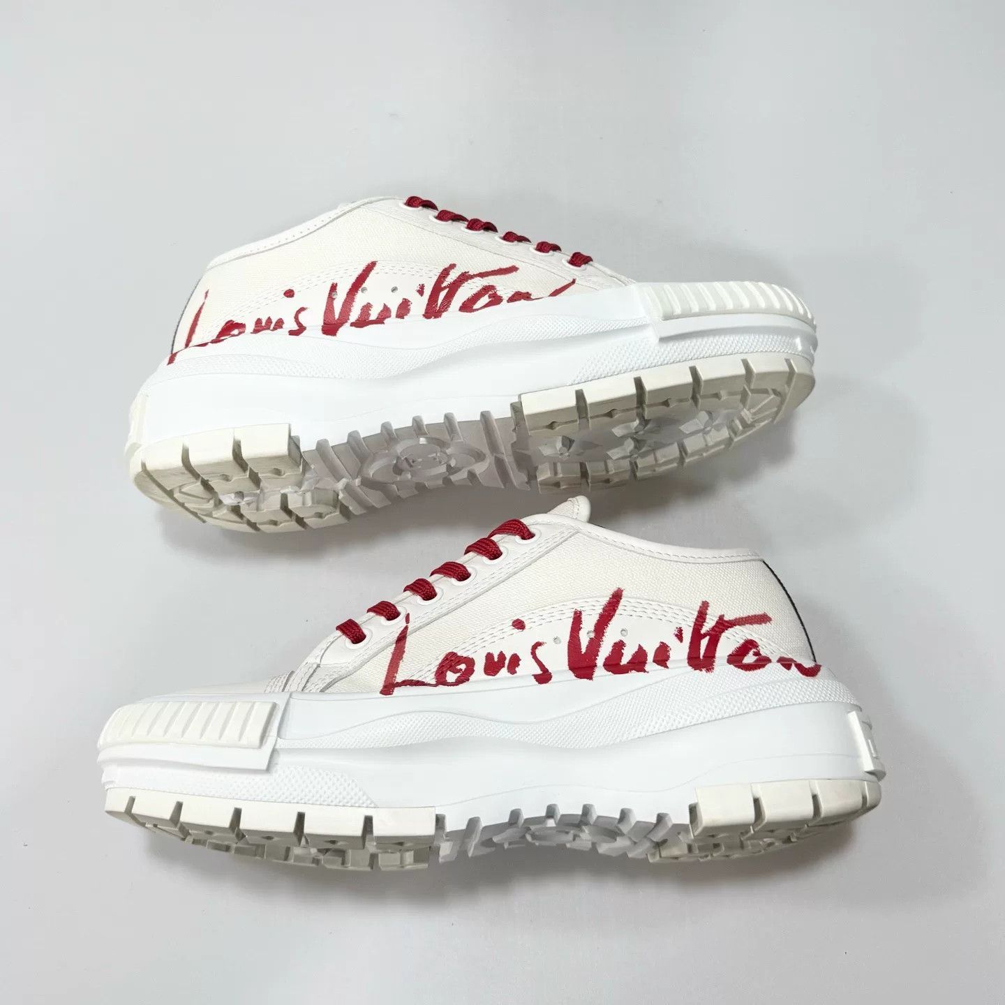 Louis Vuitton LV Squad Letter Logo Platform Cookie Shoes Size US 4 / IT 34 - 2 Thumbnail