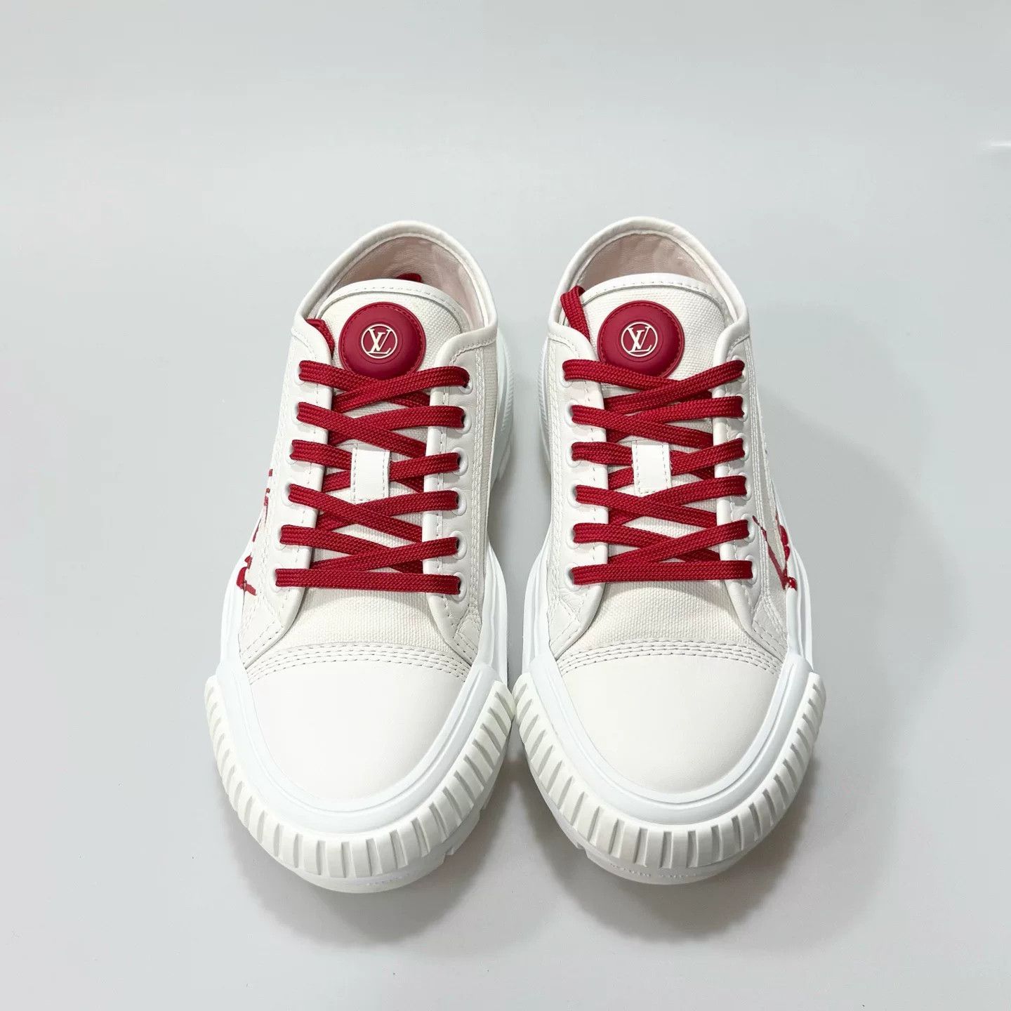 Louis Vuitton LV Squad Letter Logo Platform Cookie Shoes Size US 4 / IT 34 - 4 Thumbnail