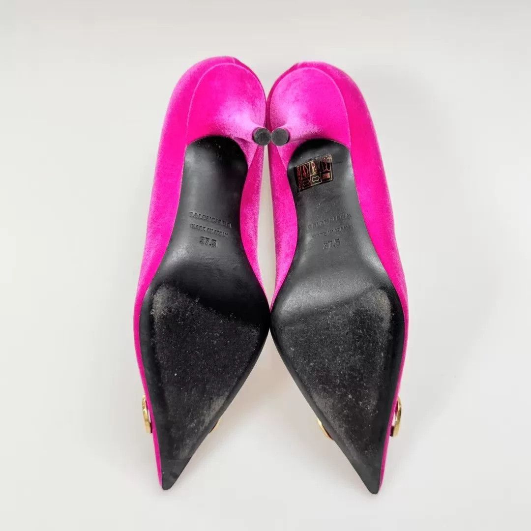 Balenciaga Balenciaga Pink Velvet High Heels Size US 6.5 / IT 36.5 - 6 Thumbnail