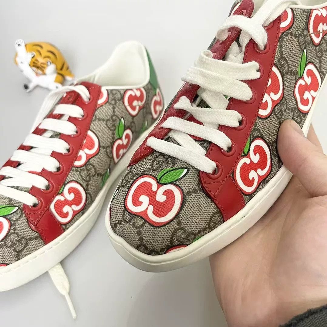 Gucci Gucci Apple Print Sneakers Size US 5 / IT 35 - 5 Thumbnail