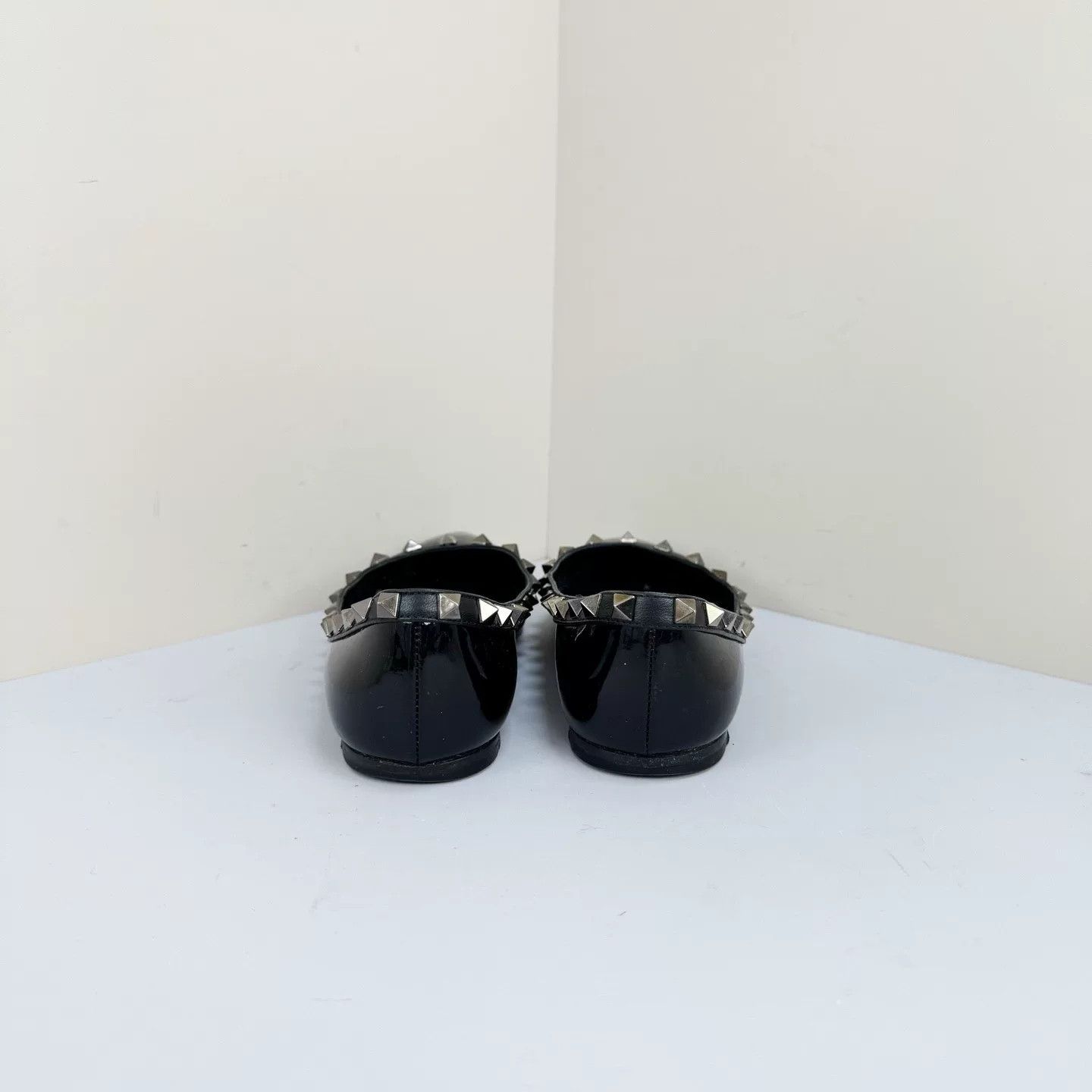 Valentino Valentino Black Studded Flat Shoes Size US 5 / IT 35 - 3 Thumbnail