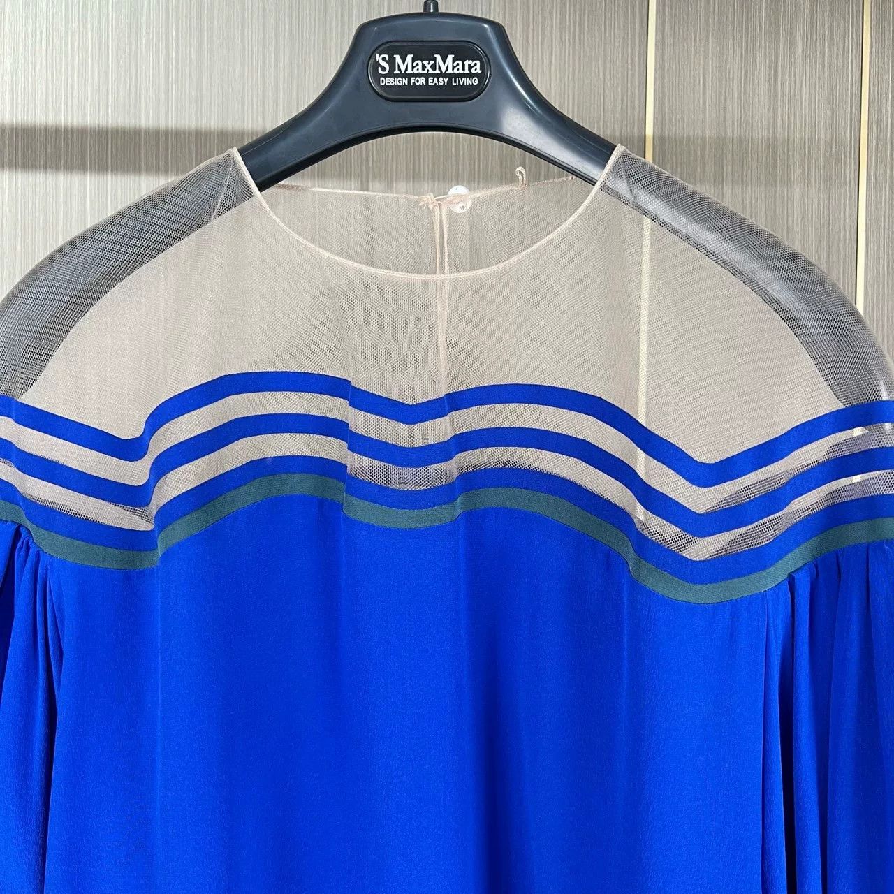 Fendi Fendi Blue White Silk Lantern Sleeve Top Size S / US 4 / IT 40 - 3 Thumbnail