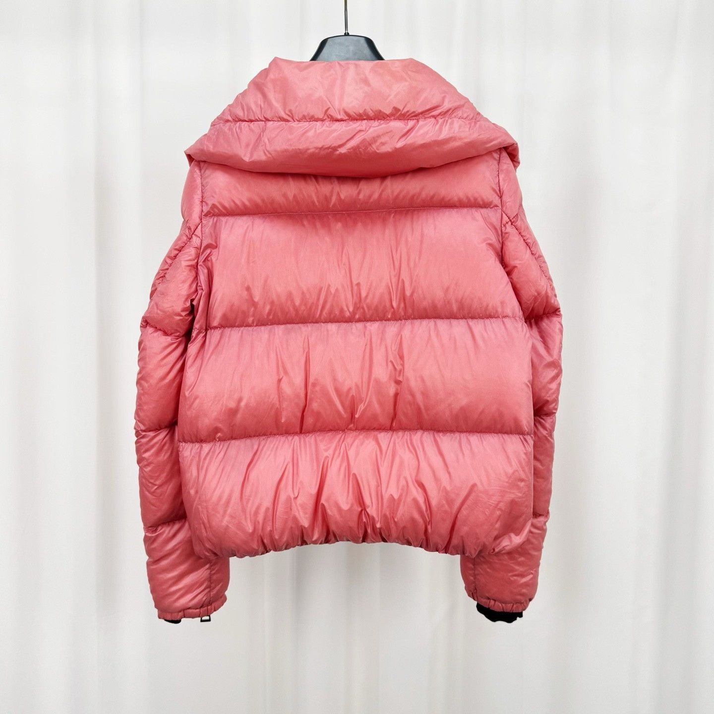 Moncler Moncler Pink Embroidered Logo Lapel Down Jacket Size XS / US 0-2 / IT 36-38 - 2 Thumbnail