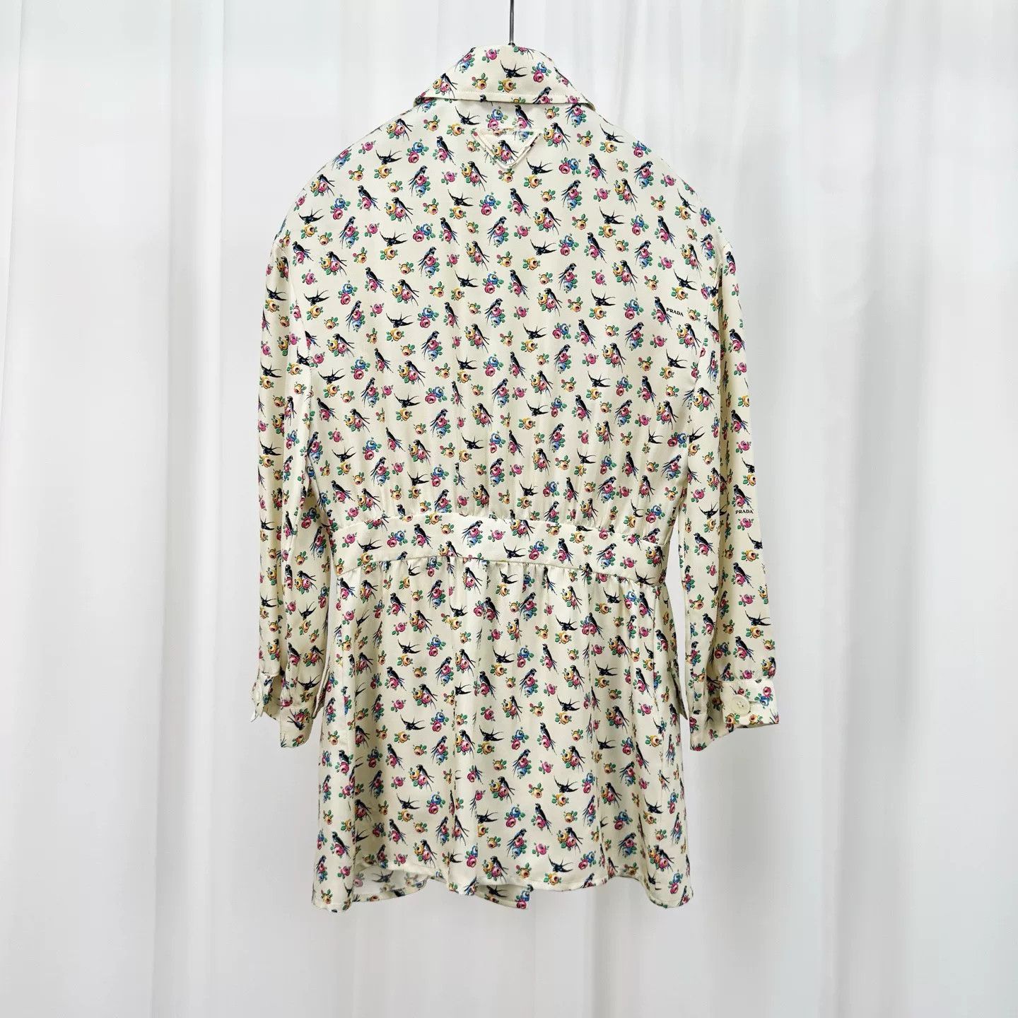 Prada Prada Magpie Floral Triangle Logo Silk Dress Size S / US 4 / IT 40 - 2 Thumbnail