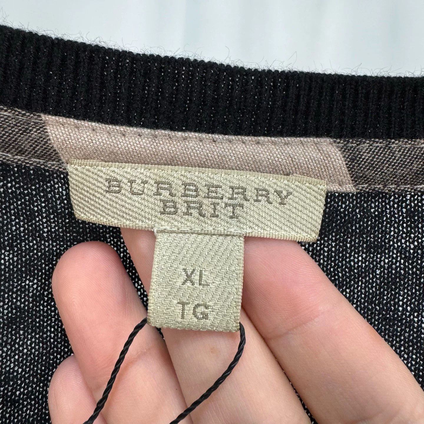 Burberry Burberry Check Pattern Cashmere Sweater Size US XL / EU 56 / 4 - 5 Thumbnail