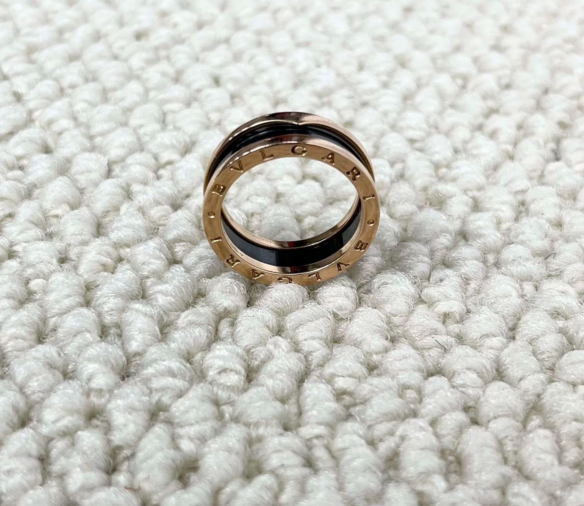 Bvlgari Bvlgari B.zero1 Rose Gold Ceramic Ring Size ONE SIZE - 4 Thumbnail