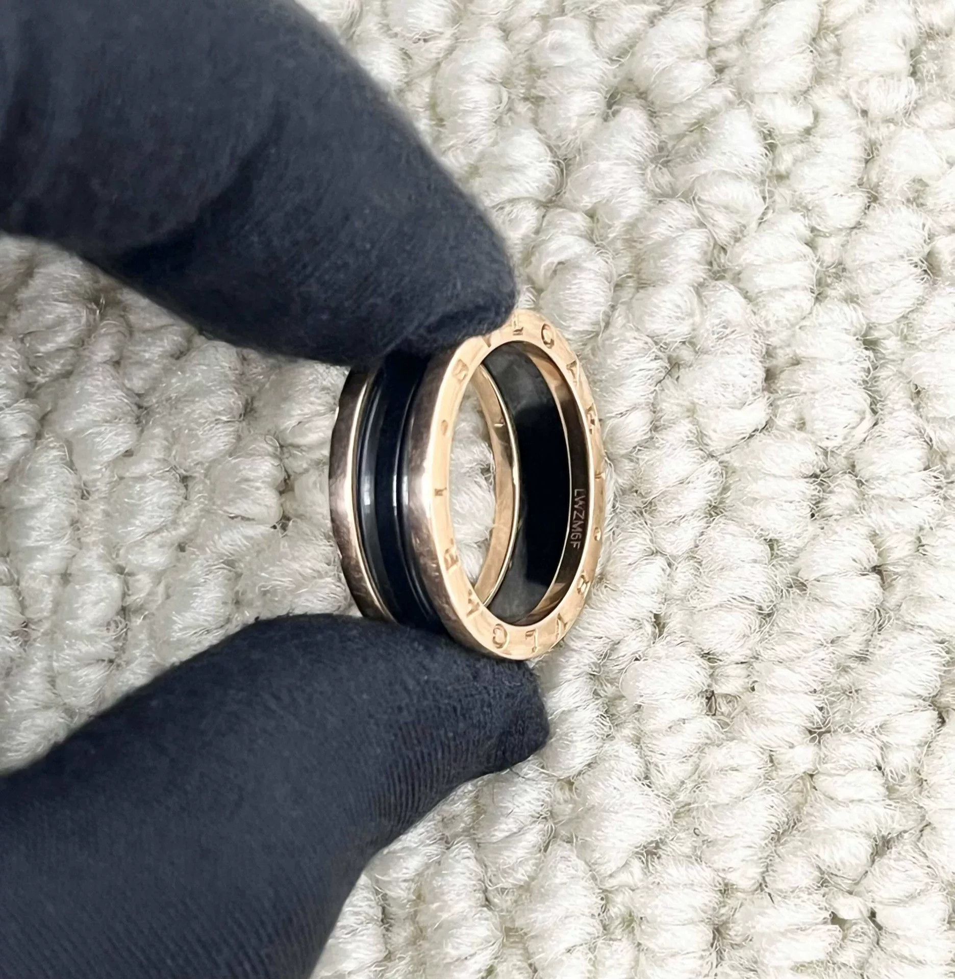 Bvlgari Bvlgari B.zero1 Rose Gold Ceramic Ring Size ONE SIZE - 5 Thumbnail