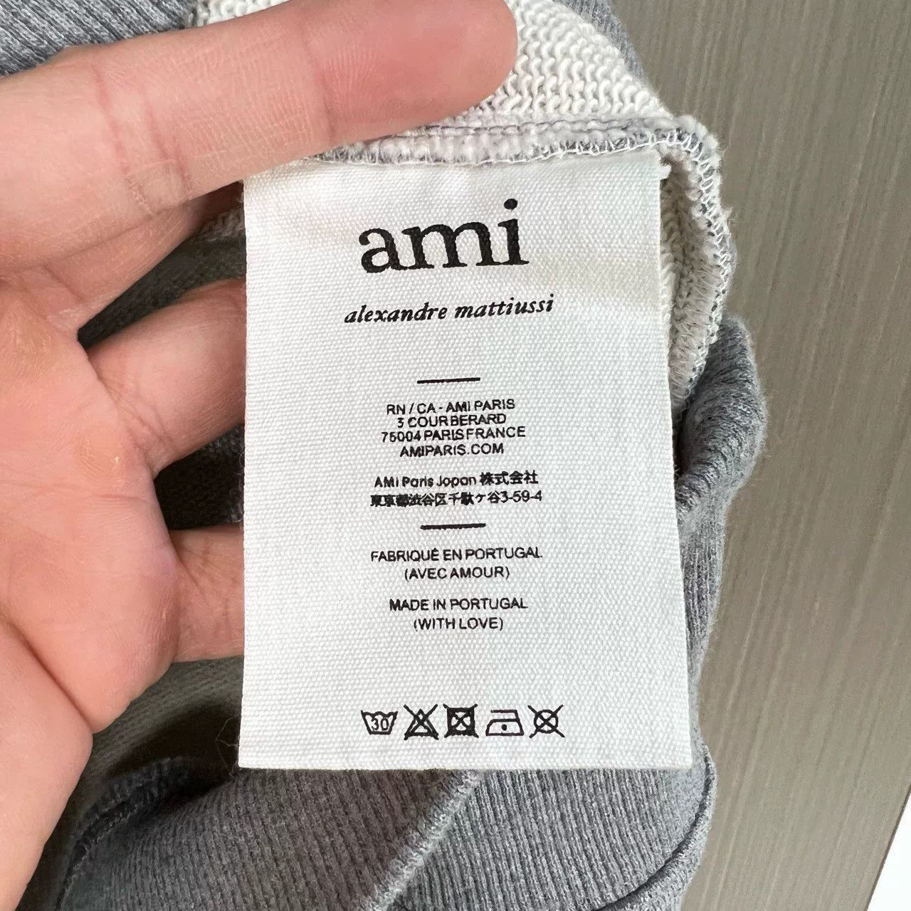 AMI Ami Gray Embroidered Heart Sweatshirt Size M / US 6-8 / IT 42-44 - 6 Thumbnail