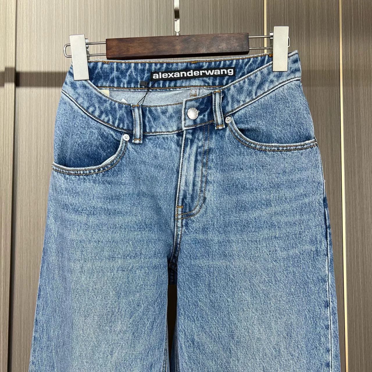 Alexander Wang Alexander Wang Asymmetric Washed Denim Pants Size 23" - 3 Thumbnail