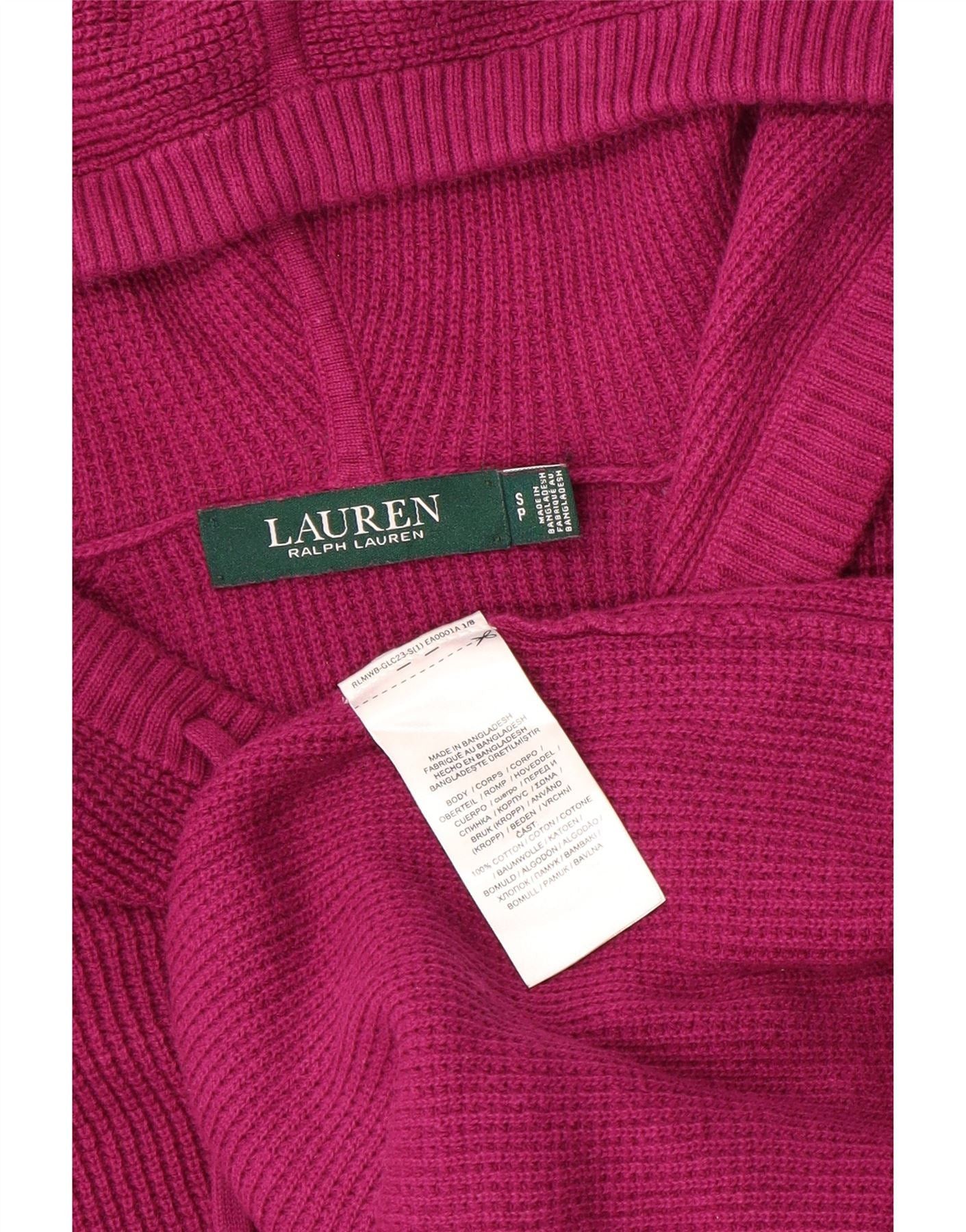 Ralph Lauren Womens Hooded Jumper Sweater UK 10 Small Pink Cotton Size S / US 4 / IT 40 - 3 Thumbnail