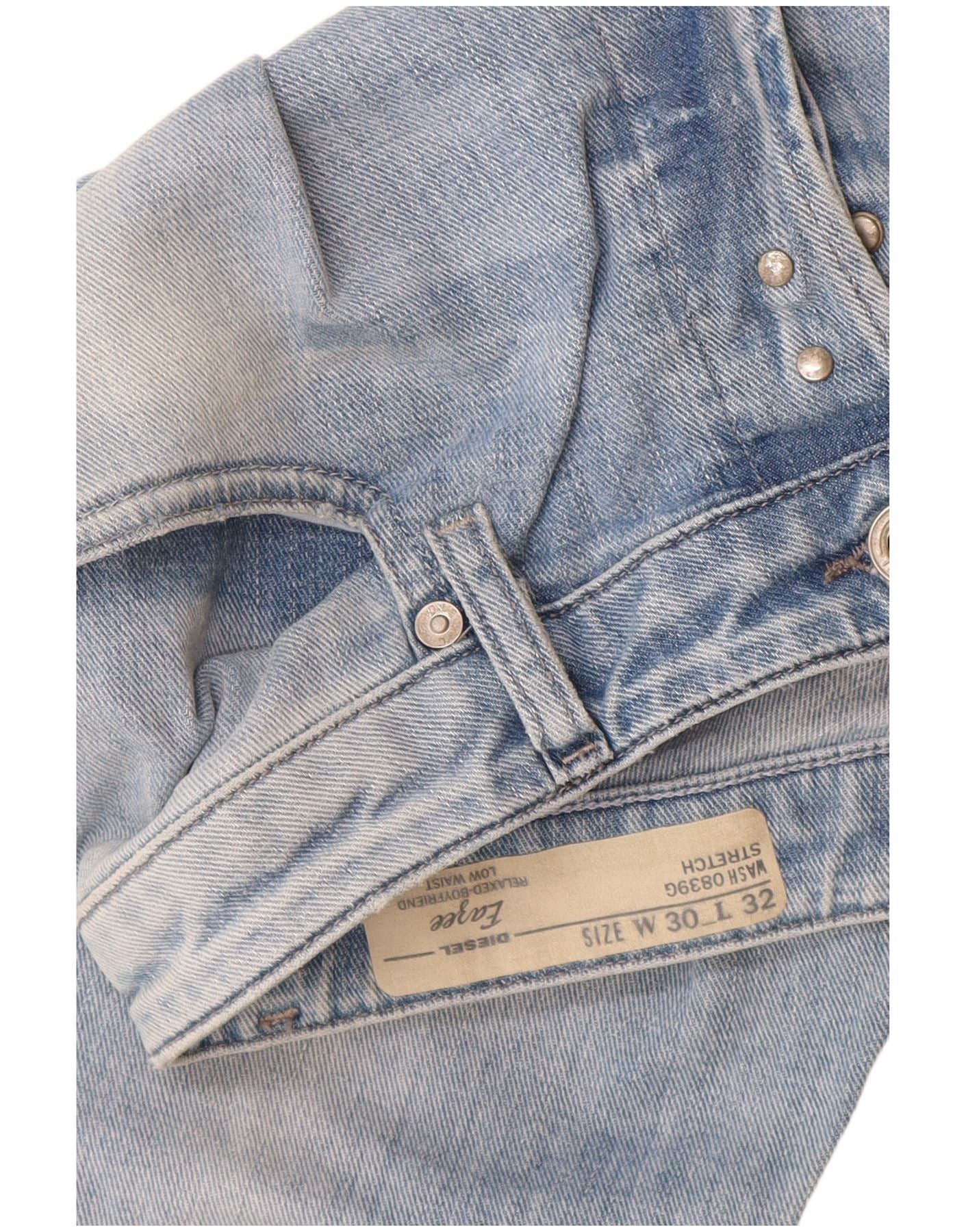Diesel Mens Easee Relaxed Fit Low Waist Jeans W30 L25 Blue Cotton Size US 30 / EU 46 - 3 Thumbnail