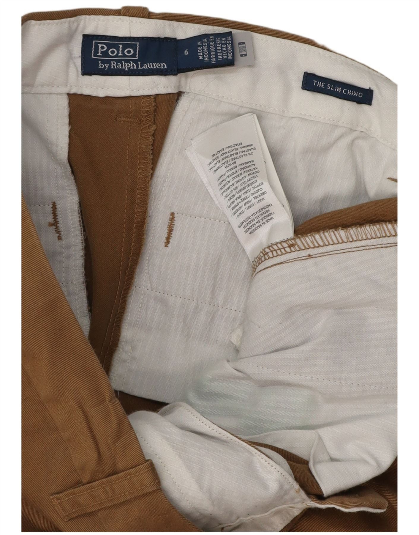 Polo Ralph Lauren Womens Slim Chino Trousers US 6 Medium W30 L26 Brown Size 26" / US 2 / IT 38 - 5 Thumbnail