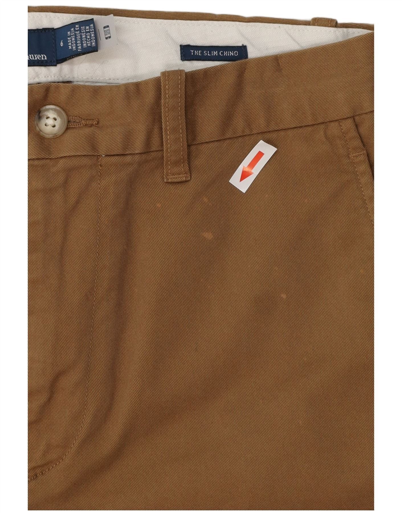 Polo Ralph Lauren Womens Slim Chino Trousers US 6 Medium W30 L26 Brown Size 26" / US 2 / IT 38 - 4 Thumbnail